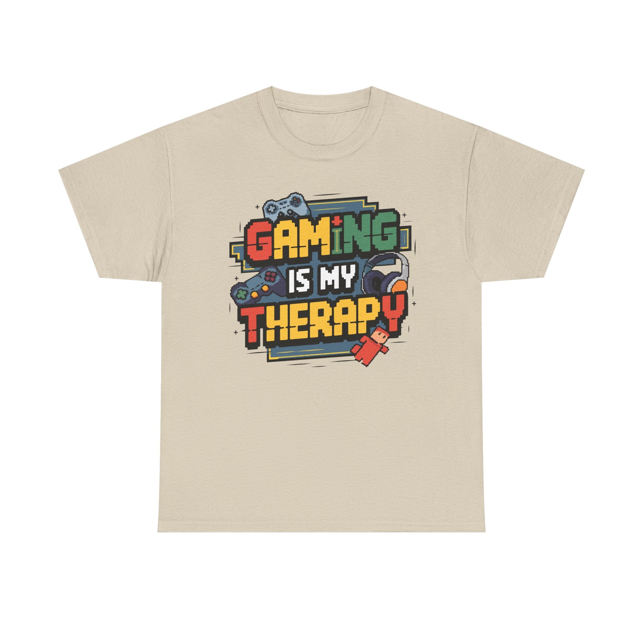 Gaming Is My Therapy Heavy Cotton Tee Perfect Gift for Gamers T-Shirt