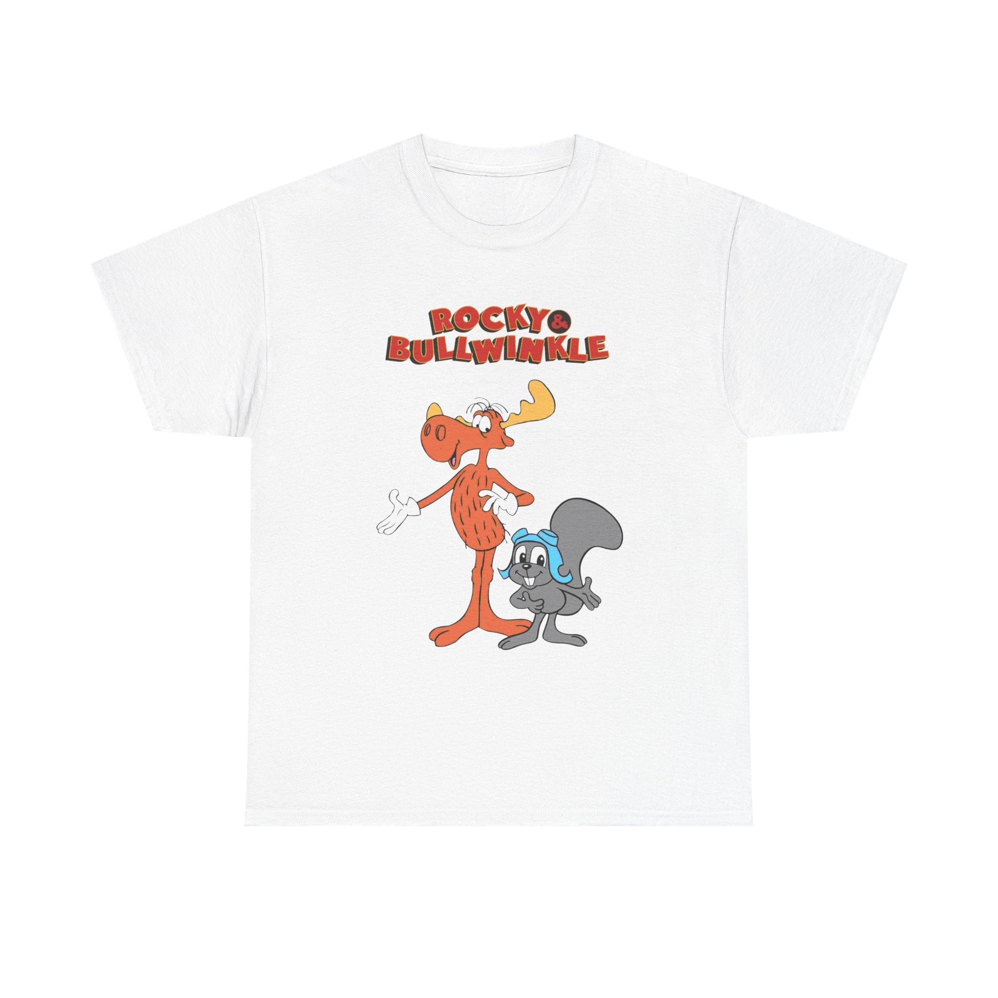Vintage Rocky & Bullwinkle Tee, Cartoon T-Shirt, Funny Graphic Top, Nostalgic Apparel, Gift for Cartoon Lovers