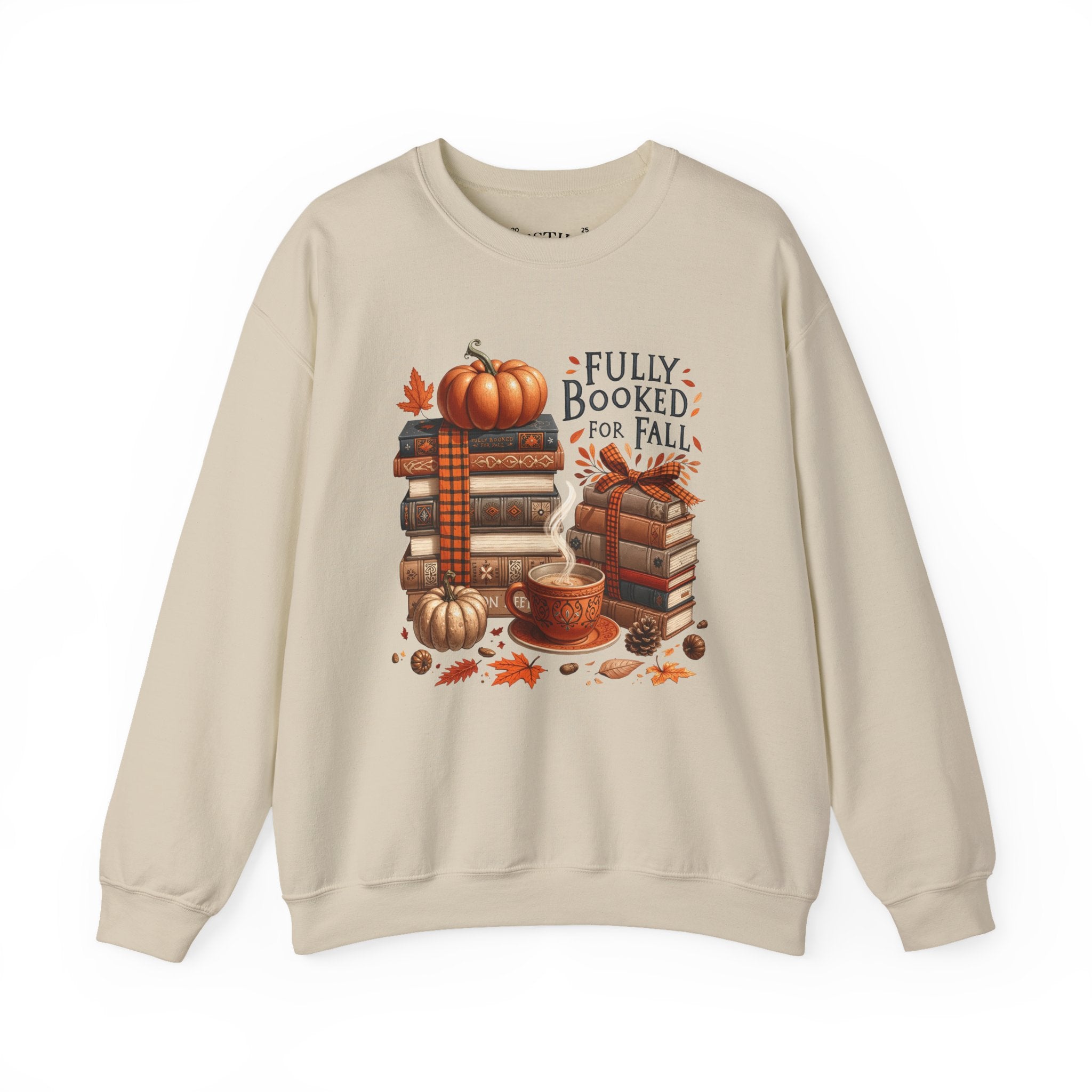Fall-Themed Book Lover's Crewneck Sweatshirt, Cozy Sweatshirt for Readers, Fall Fashion, Halloween Gift, Bookish Apparel