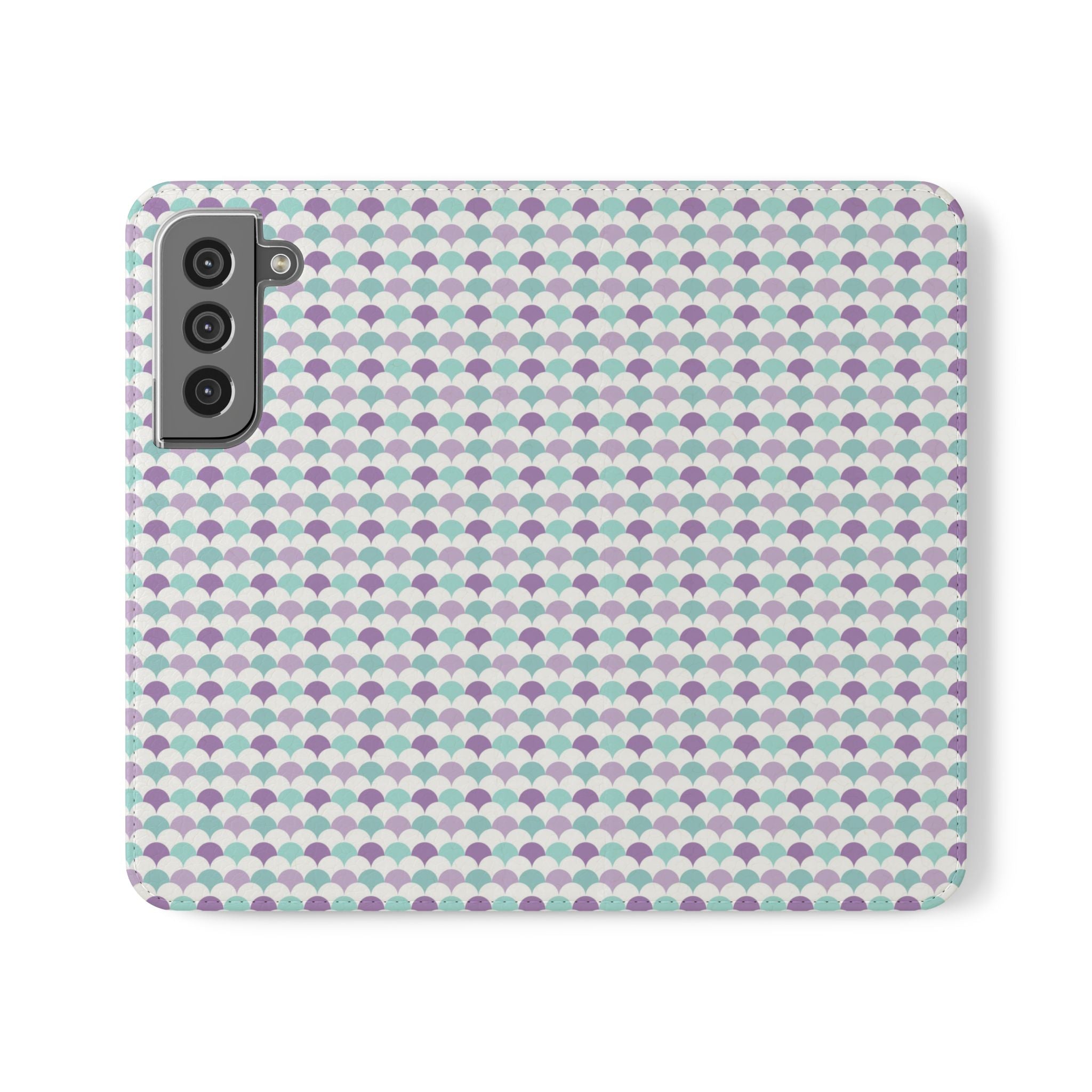 Colorful Purple Pattern Flip Case for Smartphones, Stylish iPhone Samsung Wallet, Gift for Tech Lovers, Cute Phone Accessory, Phone Protection Case