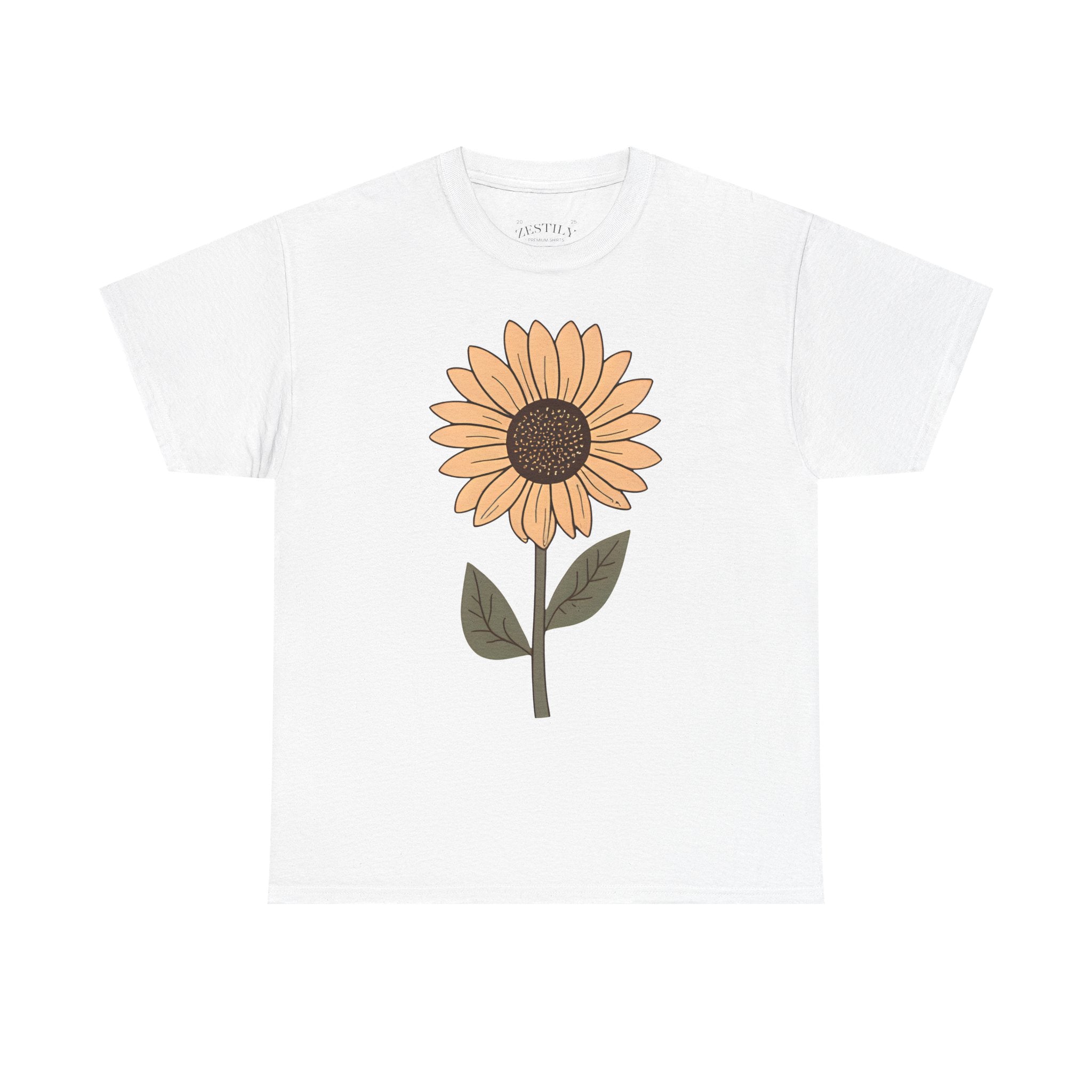 Sunflower Graphic Tee, Floral Summer Shirt, Cute Gift for Garden Lovers, Boho Aesthetic Top, Casual Wear