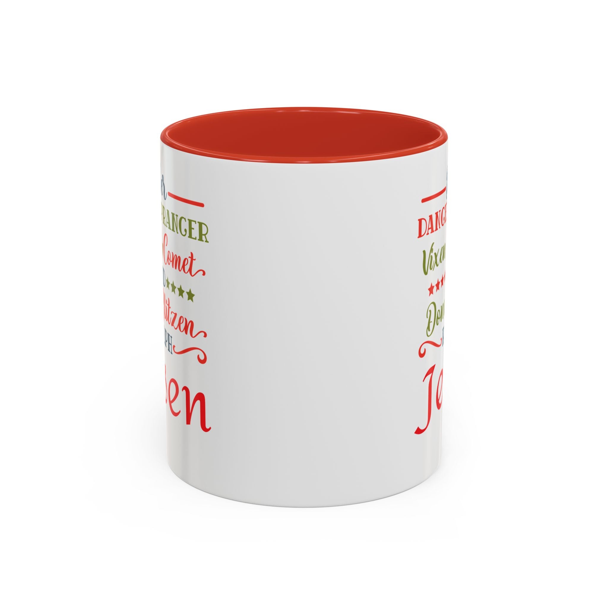 Personalized Christmas Coffee Mug | Festive Accent Mug for Holiday Cheer | Great Gift for Santa Lovers & Holiday Parties, Reindeer