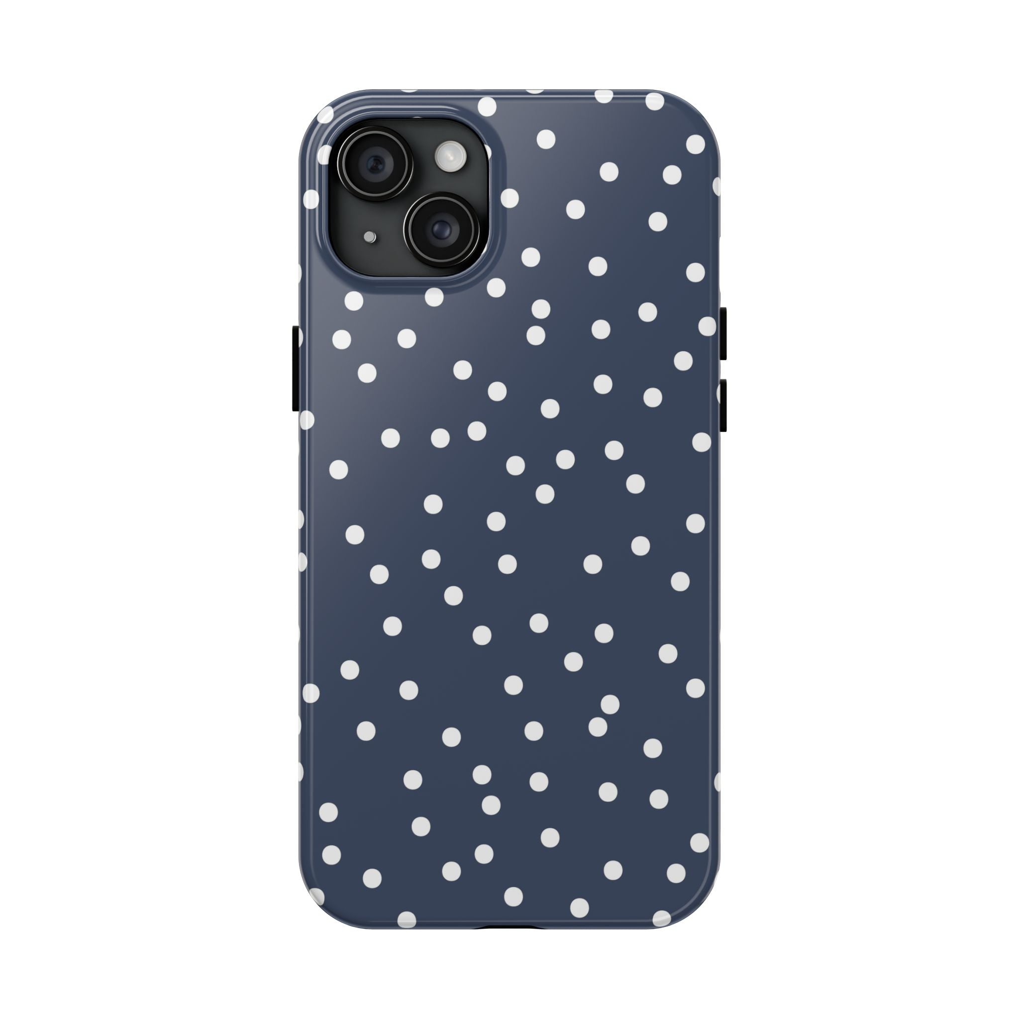 Blue and White Polka Dot Tough Mobile Phone Case