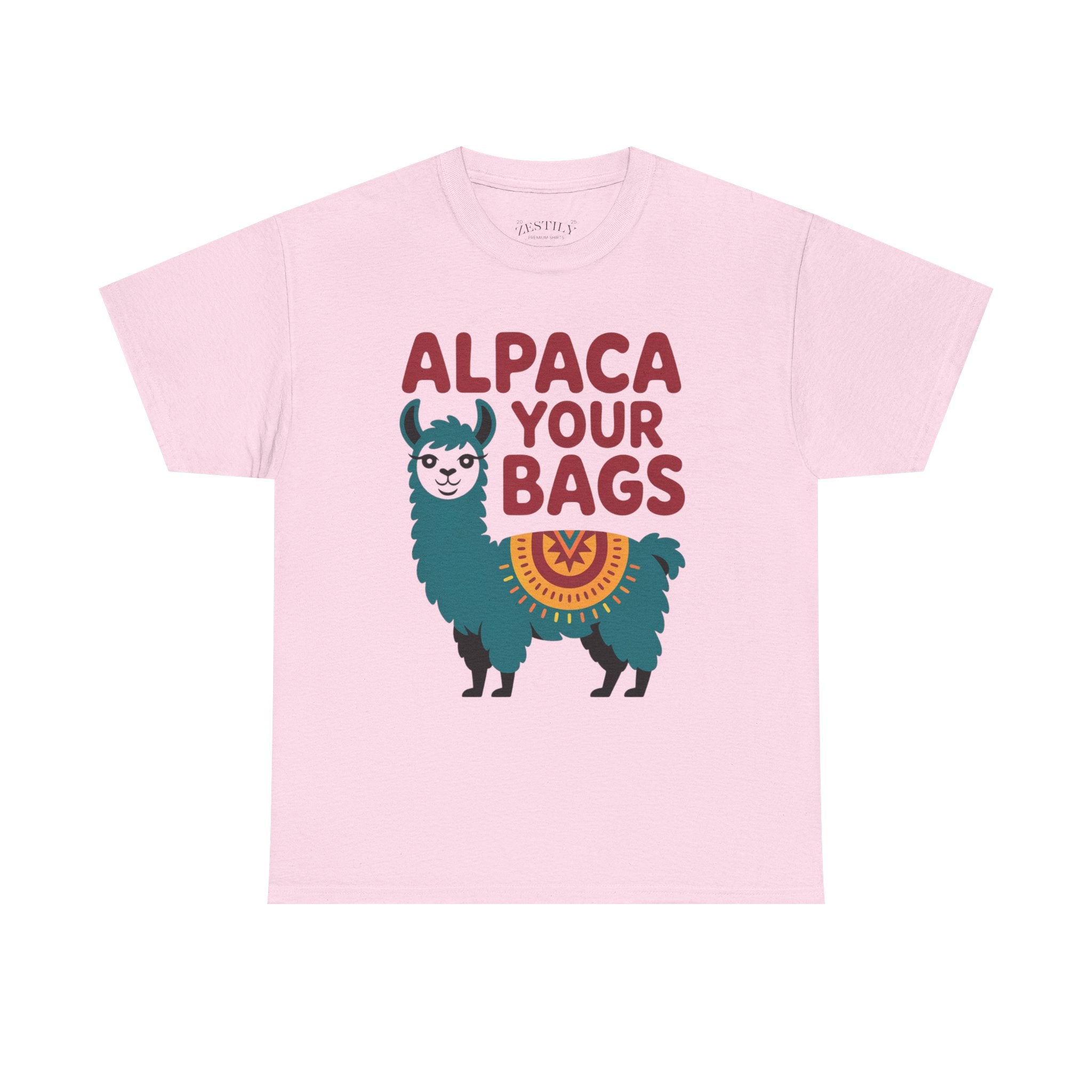 Llama-Themed Heavy Cotton Tee - Fun Alpaca Shirt, Cute Animal Gift, Funny Graphic Tee, Unique Apparel, Casual Everyday Wear