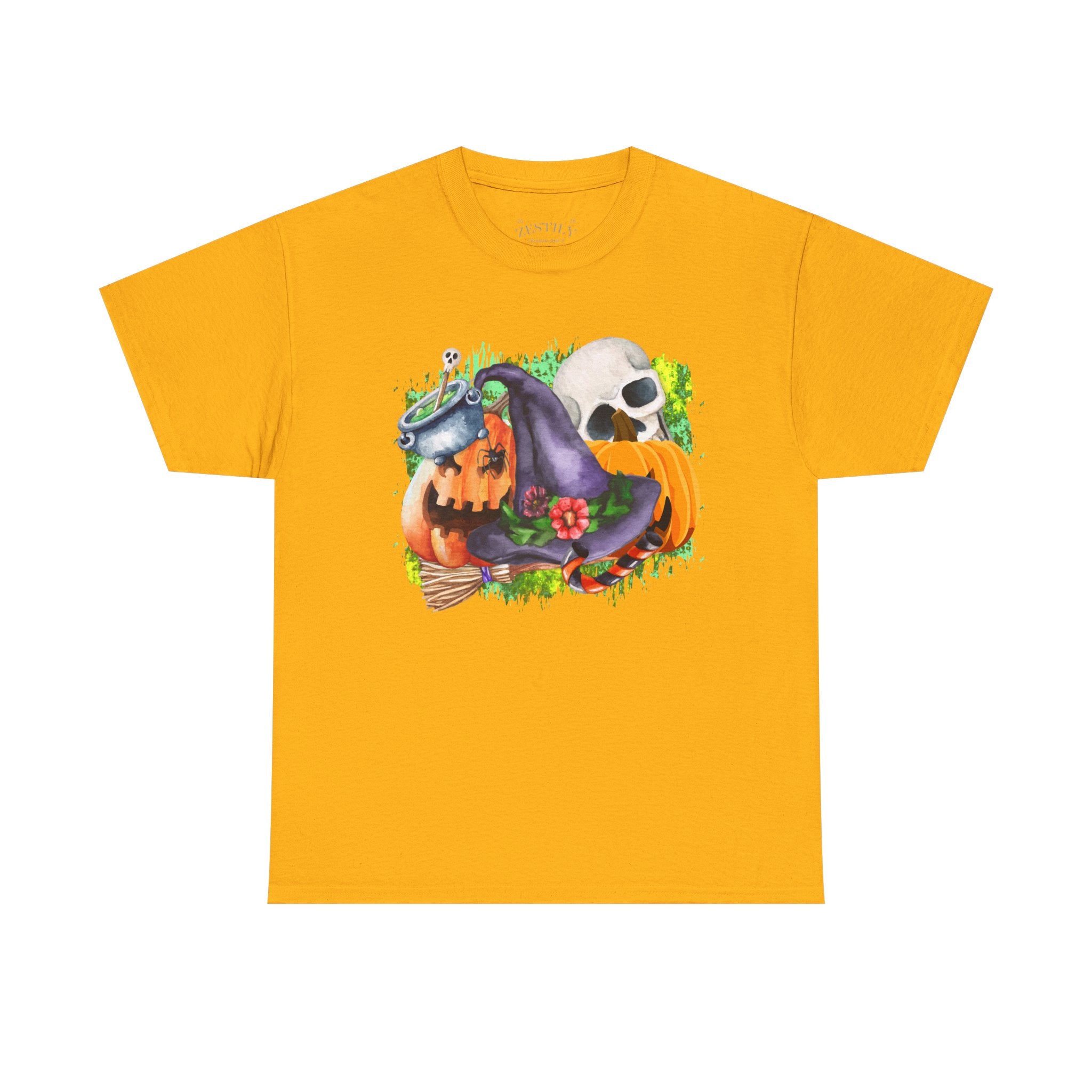 Halloween Graphic Tee, Heavy Cotton Tee, Spooky T-Shirt, Autumn Fashion, Fall Celebration Wear, Perfect for Halloween Parties