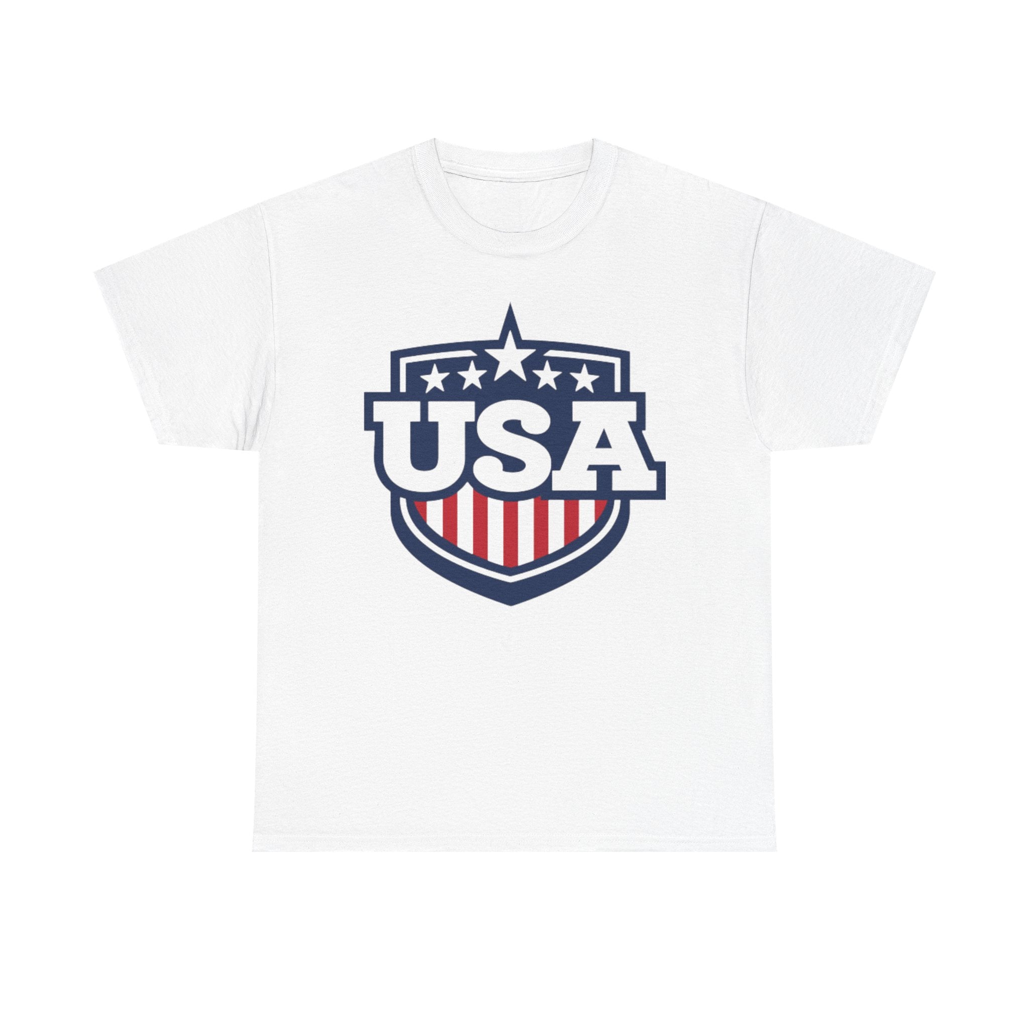 USA Pride Heavy Cotton Tee, Patriotic Shirt, Independence Day Top, Casual Wear, Gift for Veterans