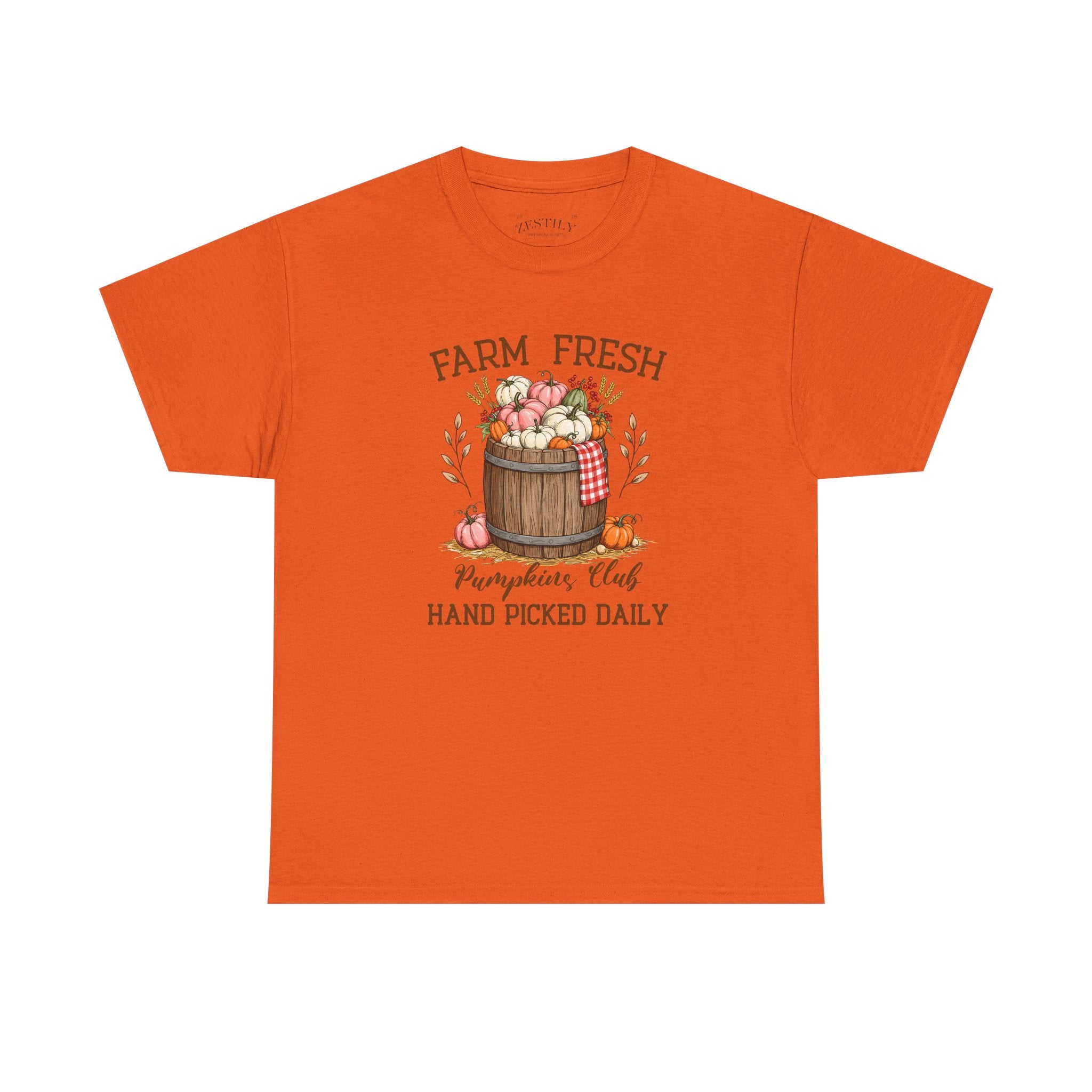 Farm Fresh Pumpkins Club Tee - Cozy Fall Style, Autumn Harvest Shirt, Gift for Pumpkin Lovers, Seasonal Apparel, Halloween Gathering Top