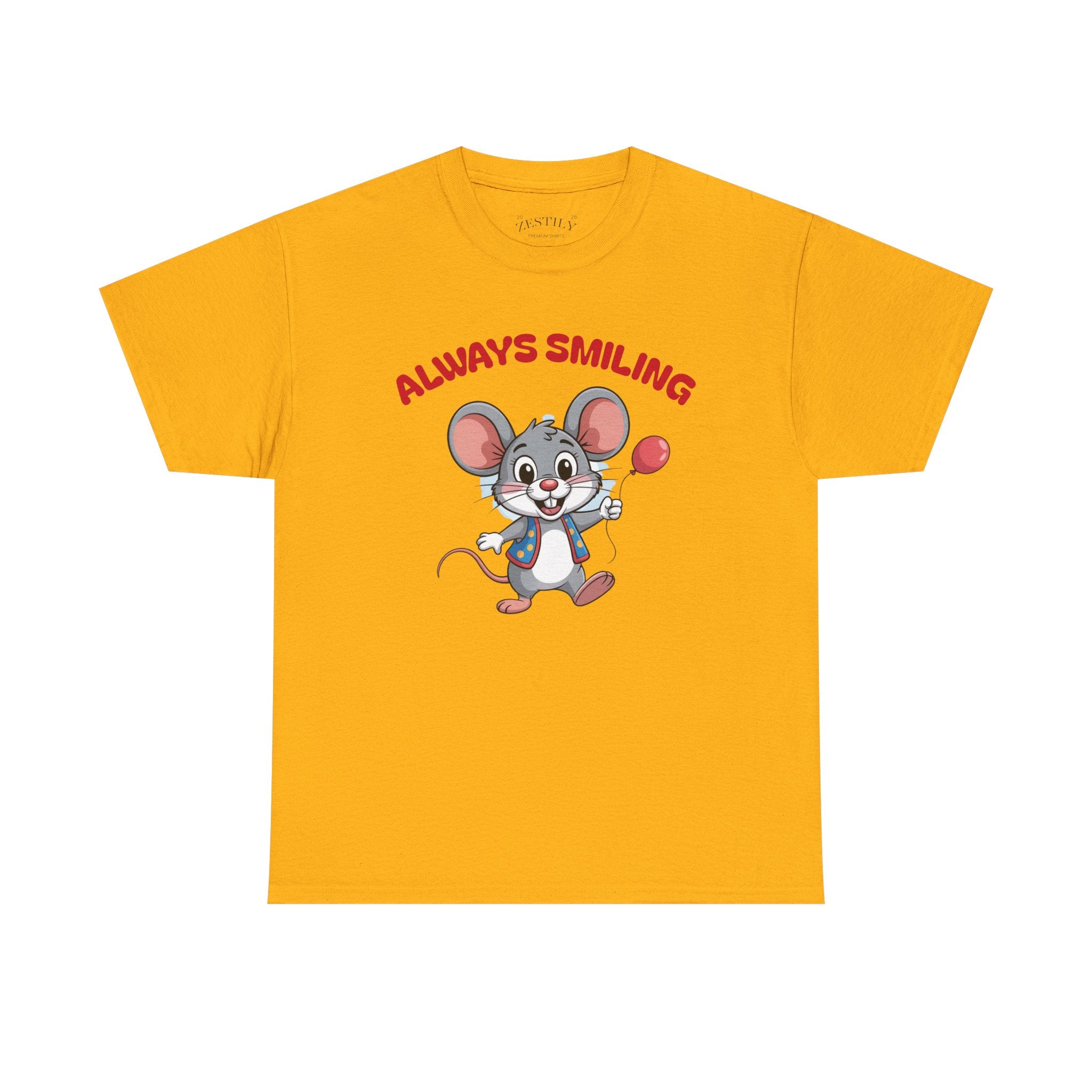 Always Smiling Mouse Tee, Fun Graphic Shirt, Cotton T-Shirt, Cute Gift for Adults, Perfect for Birthdays, Parties