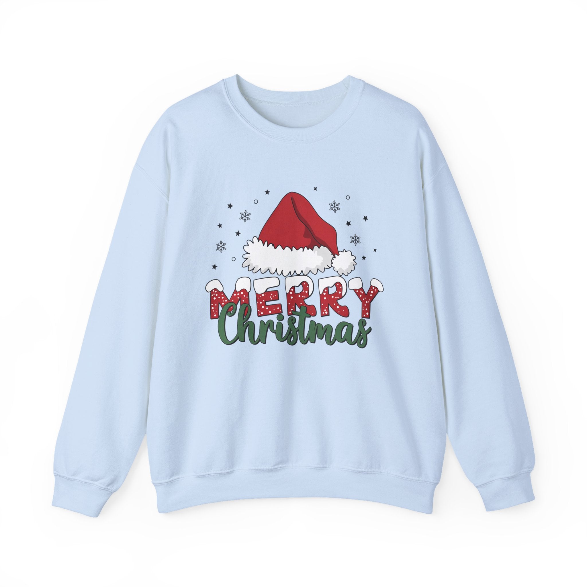 Festive Merry Christmas Crewneck Sweatshirt, Holiday Gift, Sweater, Christmas Apparel, Winter Fashion, Cozy Sweatshirt