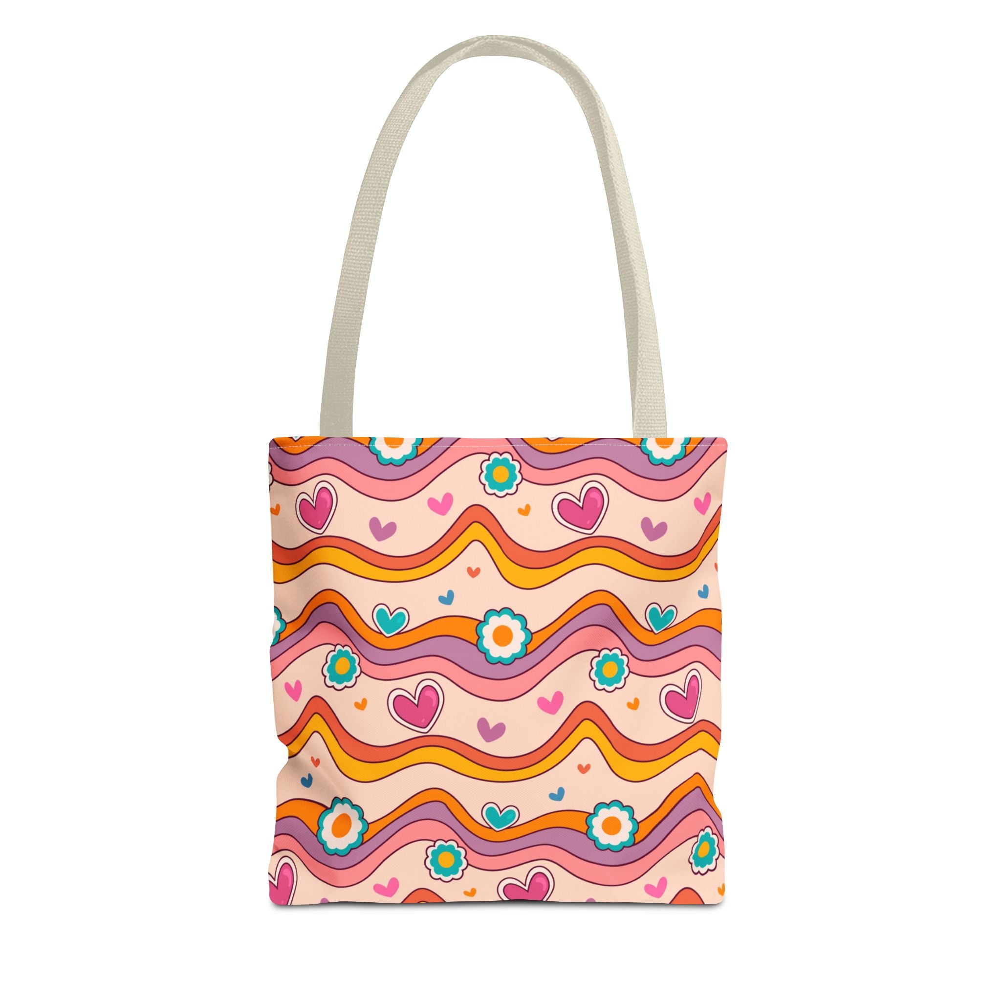 Crazy Hearts Colorful Tote Bag
