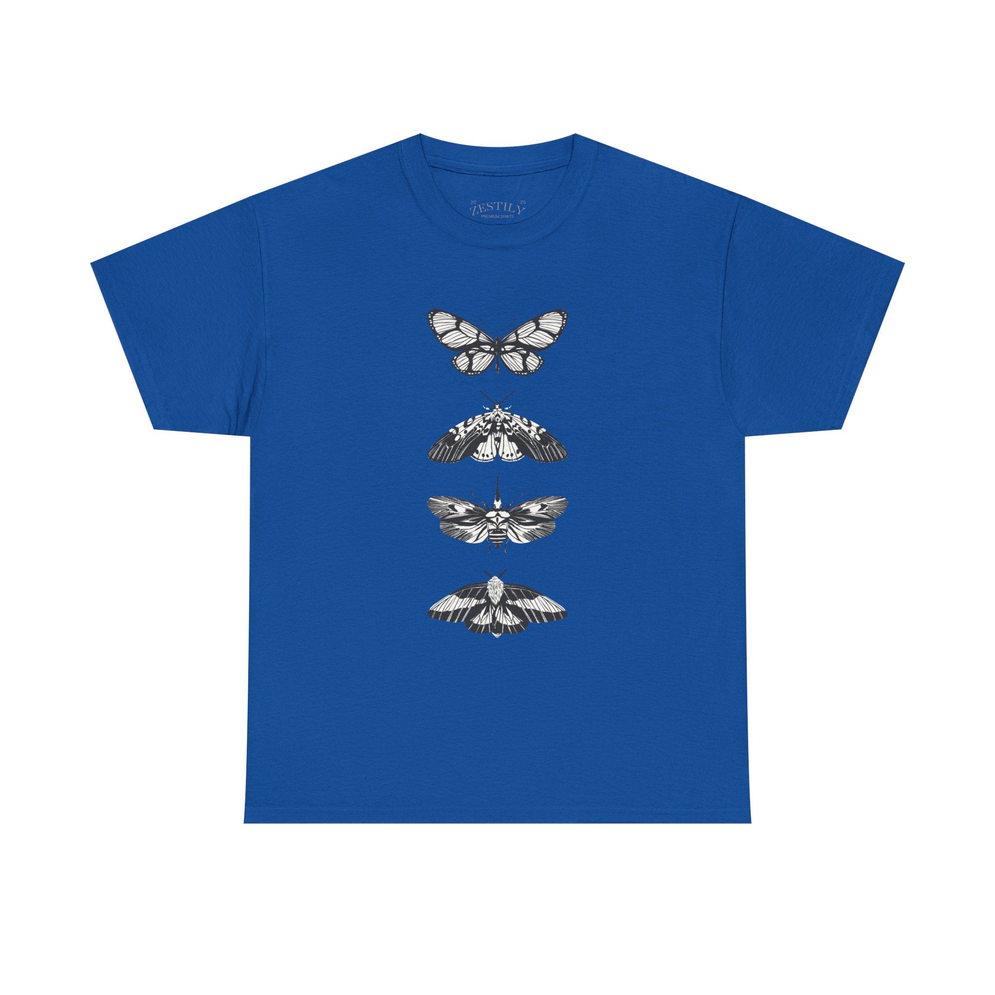 Botanical Moth Print Tee, Graphic T-Shirt, Nature Lover Gift, Cotton Tee, Vintage Style T-Shirt, Summer Casual Wear