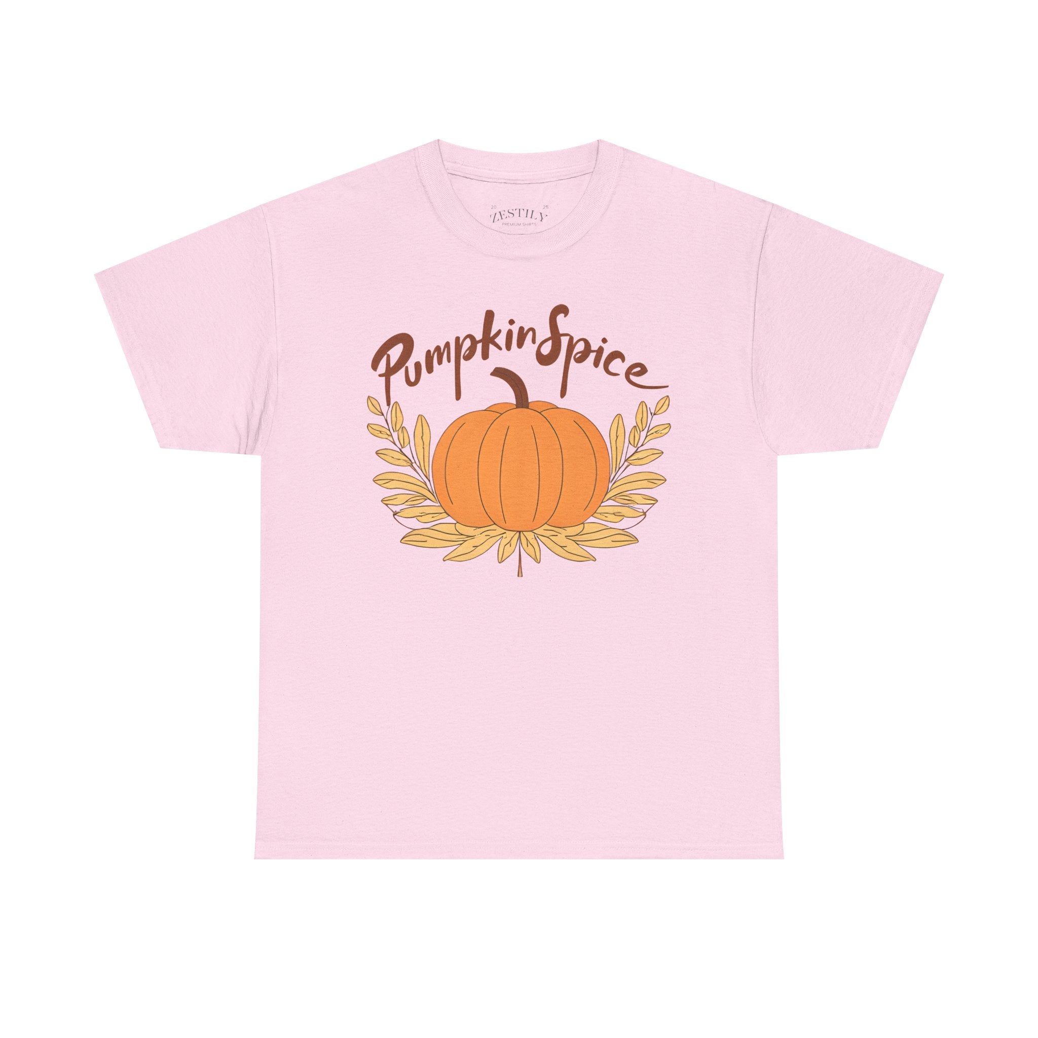 Pumpkin Spice Heavy Cotton Tee, Fall Fashion, Cozy T-Shirt, Autumn Vibe, Seasonal Style, Halloween Gatherings, Thanksgiving Apparel