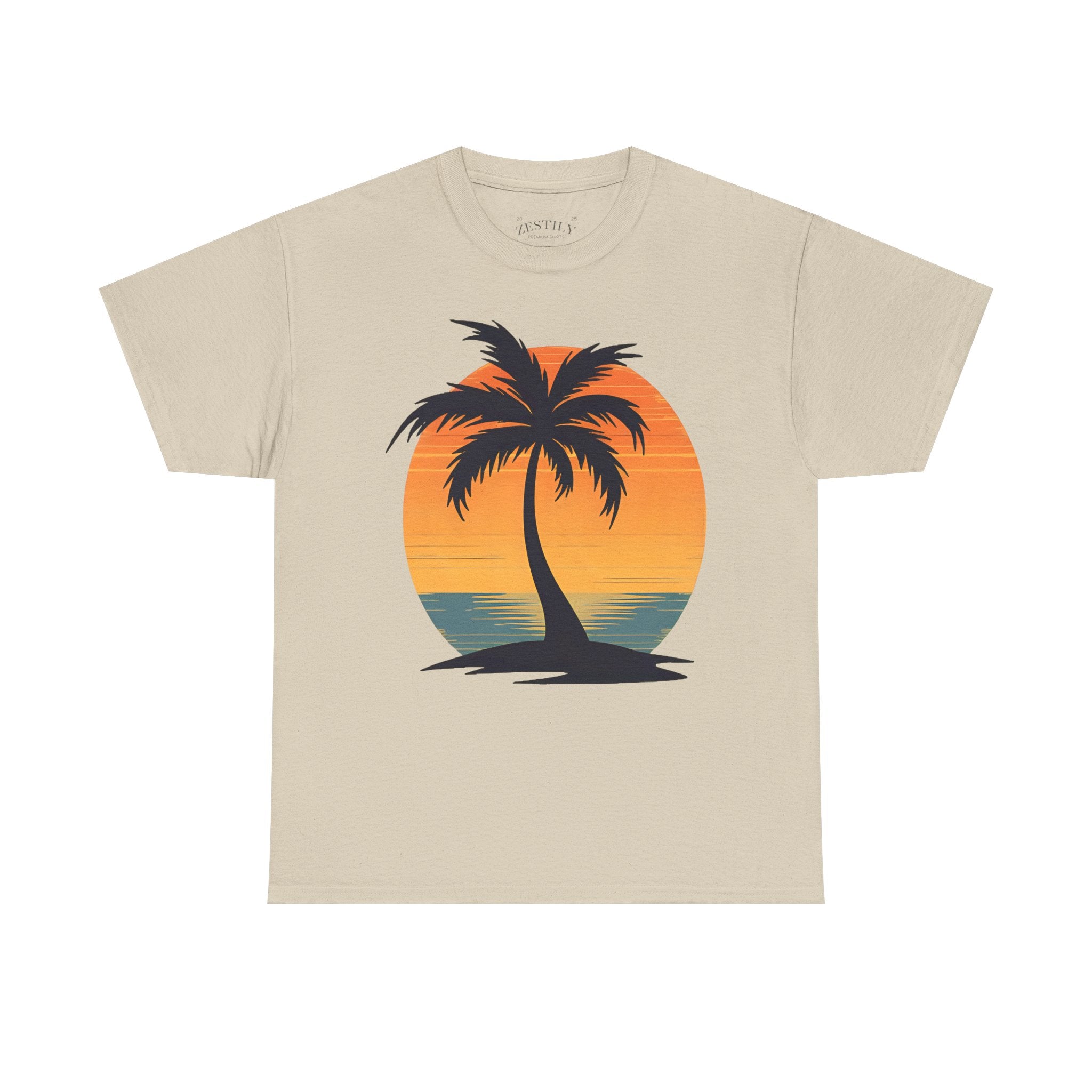 T-Shirt with Vintage Palm Tree Design - Summer Vibes, Relaxing Beach Life, Casual Wear, Gift for Nature Lovers