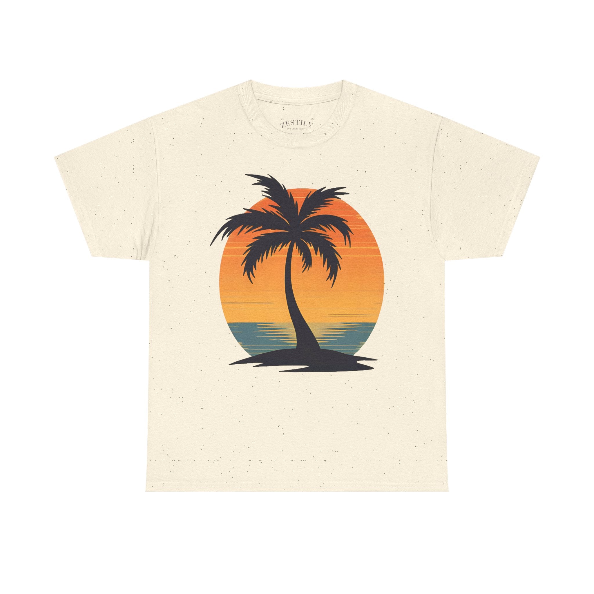 T-Shirt with Vintage Palm Tree Design - Summer Vibes, Relaxing Beach Life, Casual Wear, Gift for Nature Lovers
