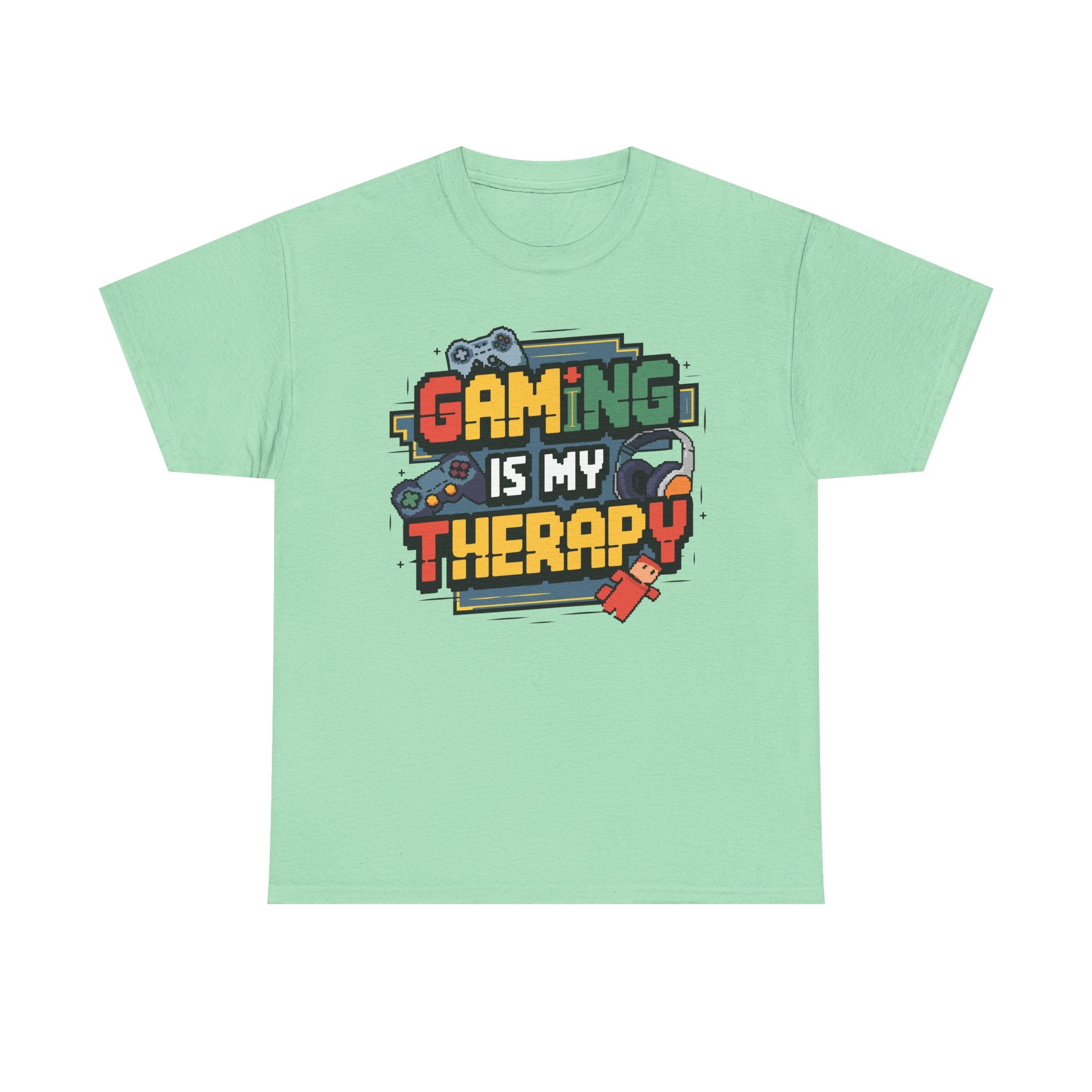 Gaming Is My Therapy Heavy Cotton Tee Perfect Gift for Gamers T-Shirt