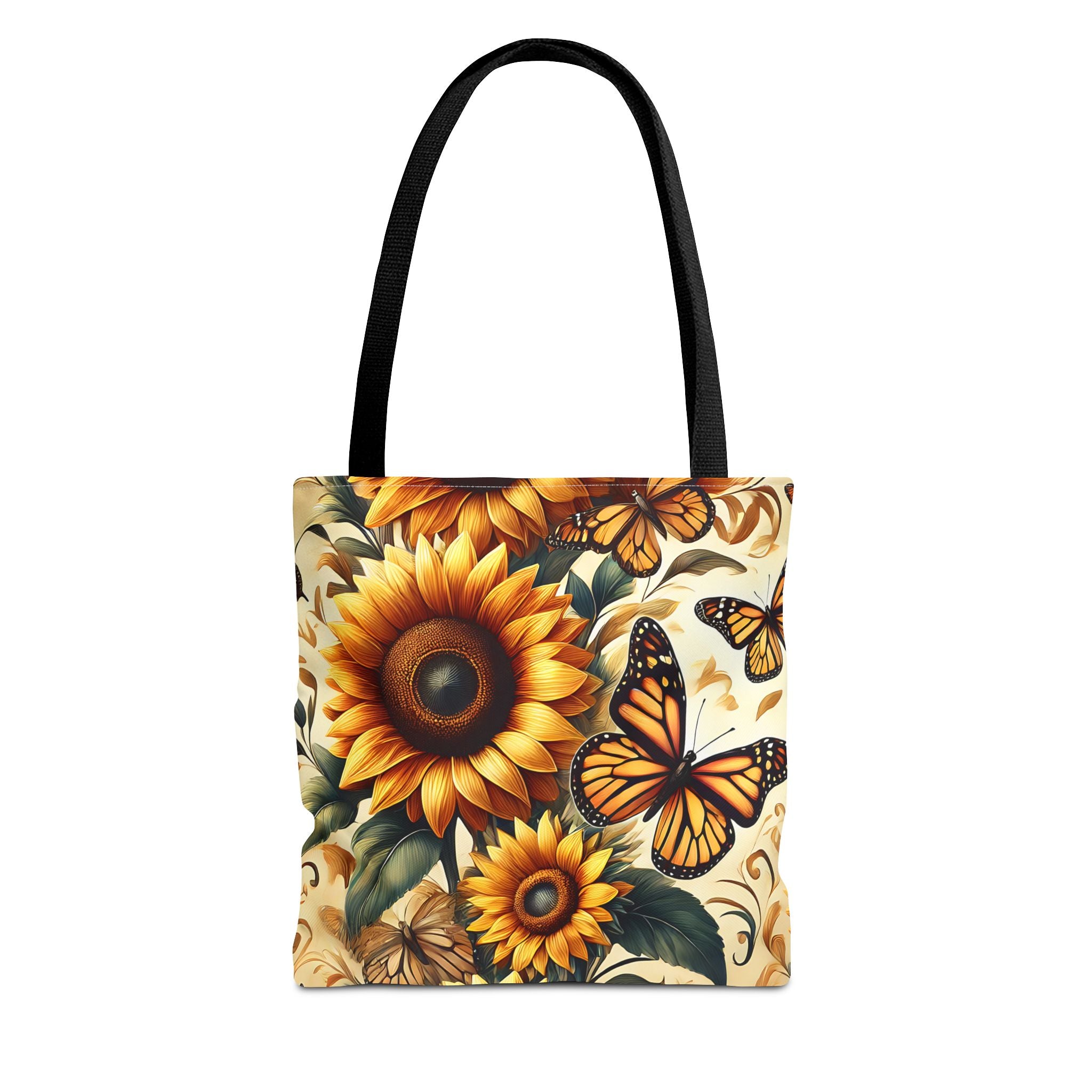 Butterflies & Sunflowers Floral Tote Bag
