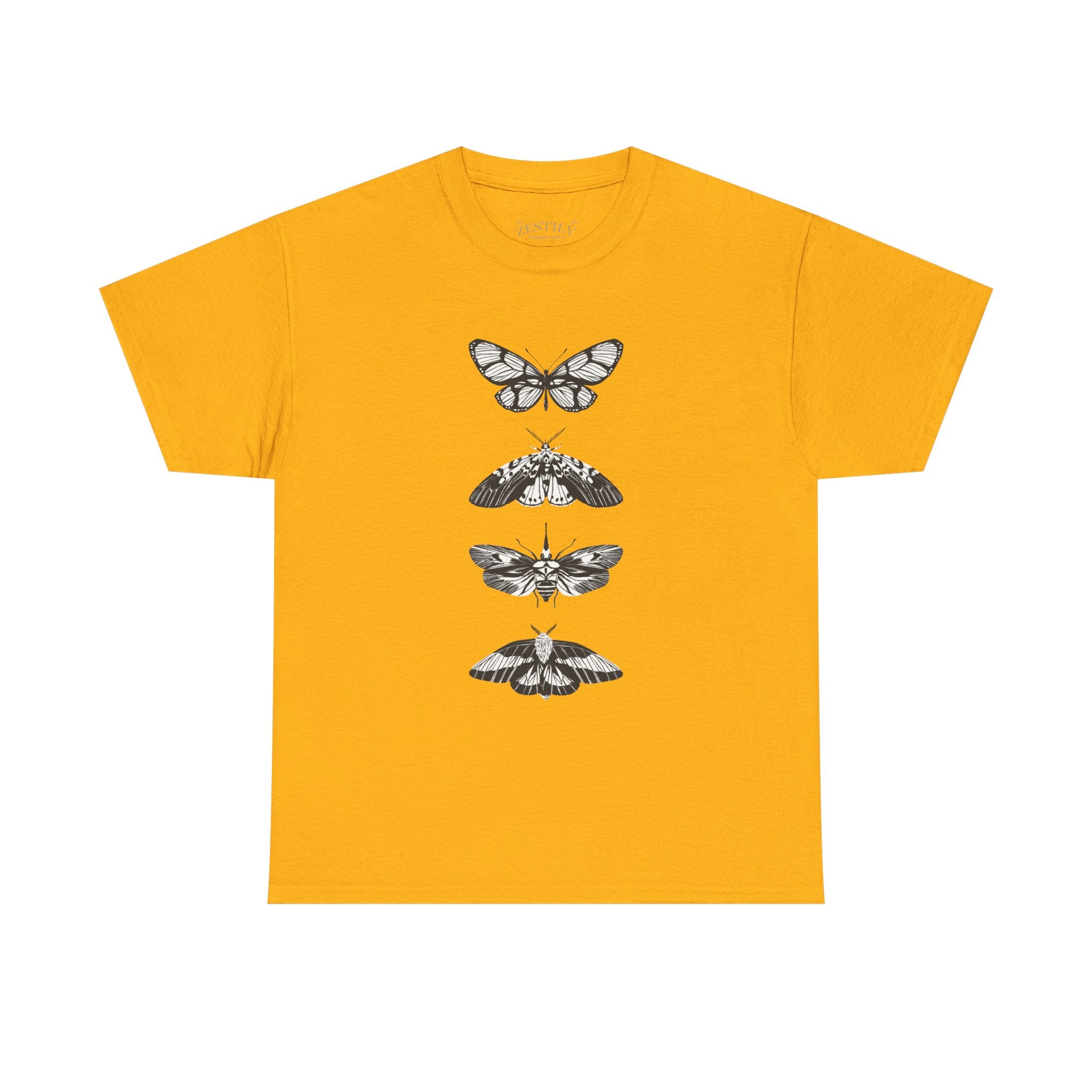 Botanical Moth Print Tee, Graphic T-Shirt, Nature Lover Gift, Cotton Tee, Vintage Style T-Shirt, Summer Casual Wear