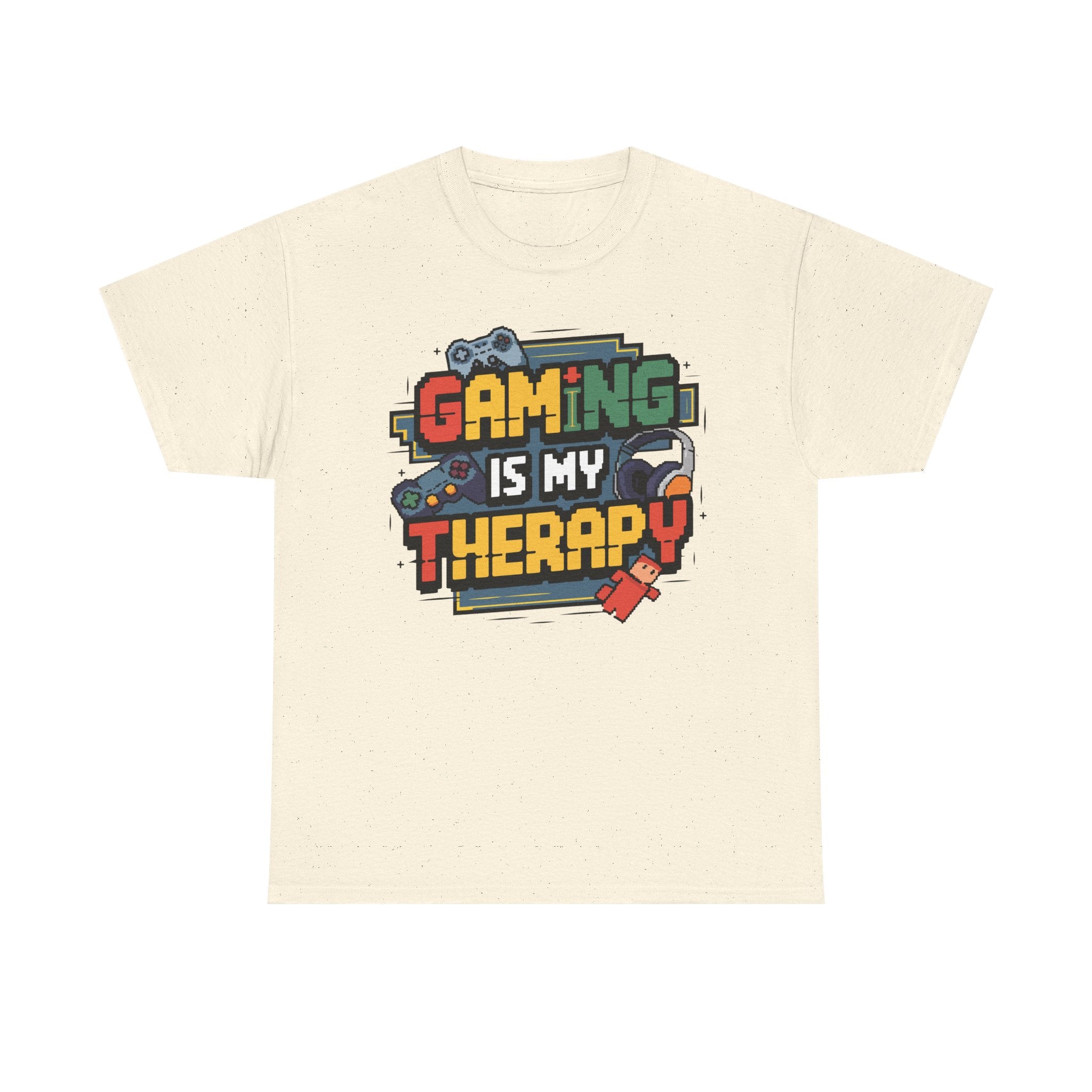 Gaming Is My Therapy Heavy Cotton Tee Perfect Gift for Gamers T-Shirt