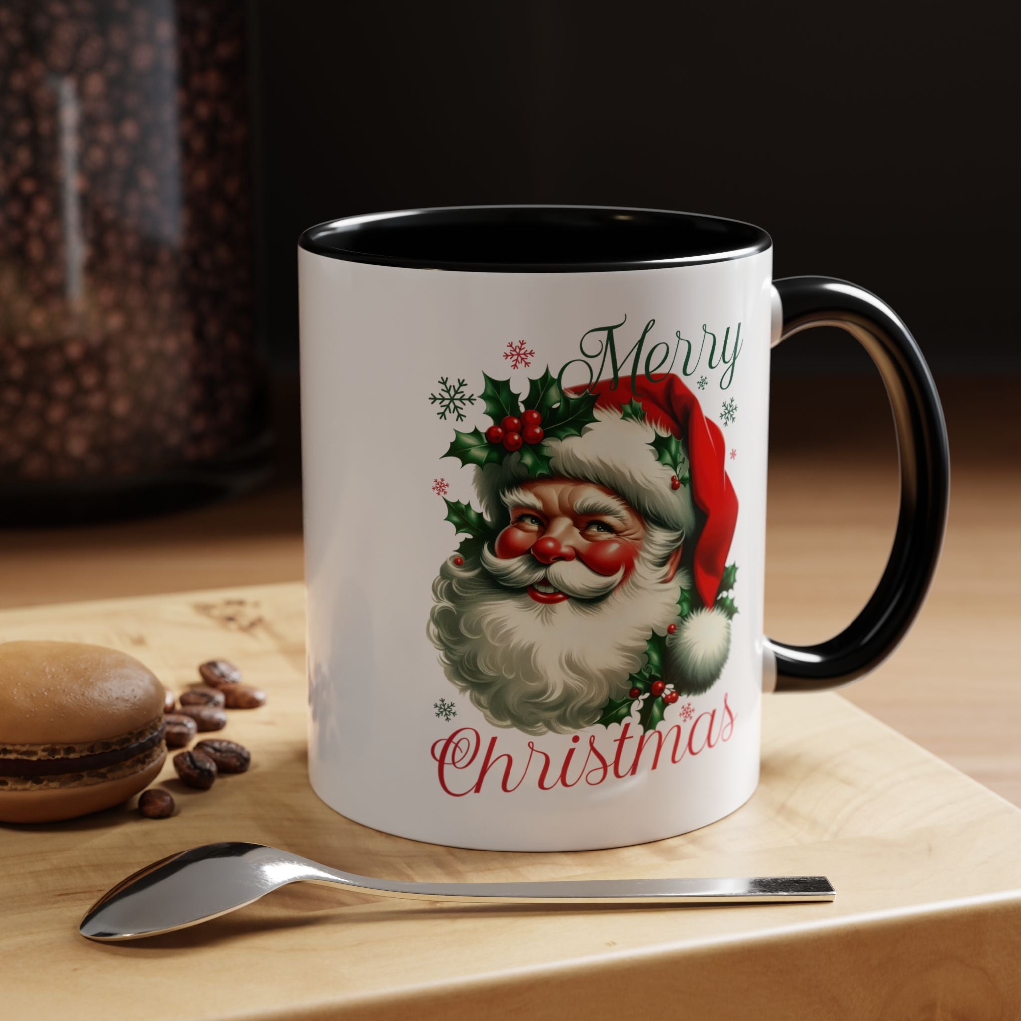 Festive Santa Accent Coffee Mug | Perfect for Christmas Cheer, Holiday Gifting, Coffee Lovers, Home Decor, Seasonal Joy