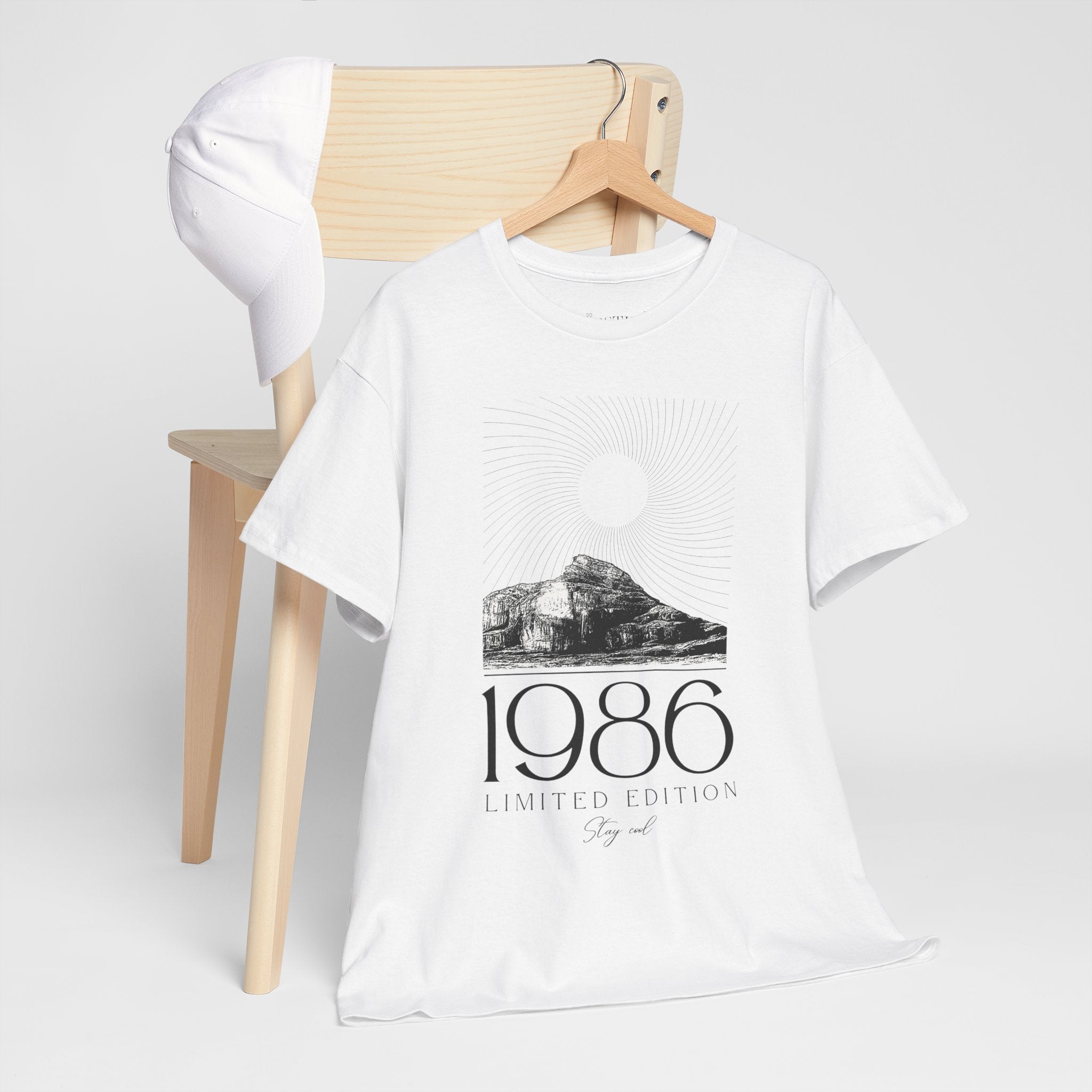 Heavy Cotton Tee with Vintage 1986 Design, Casual T-Shirt, Gift for Sneaker Lovers, Vintage Style Apparel, Limited Edition Tee