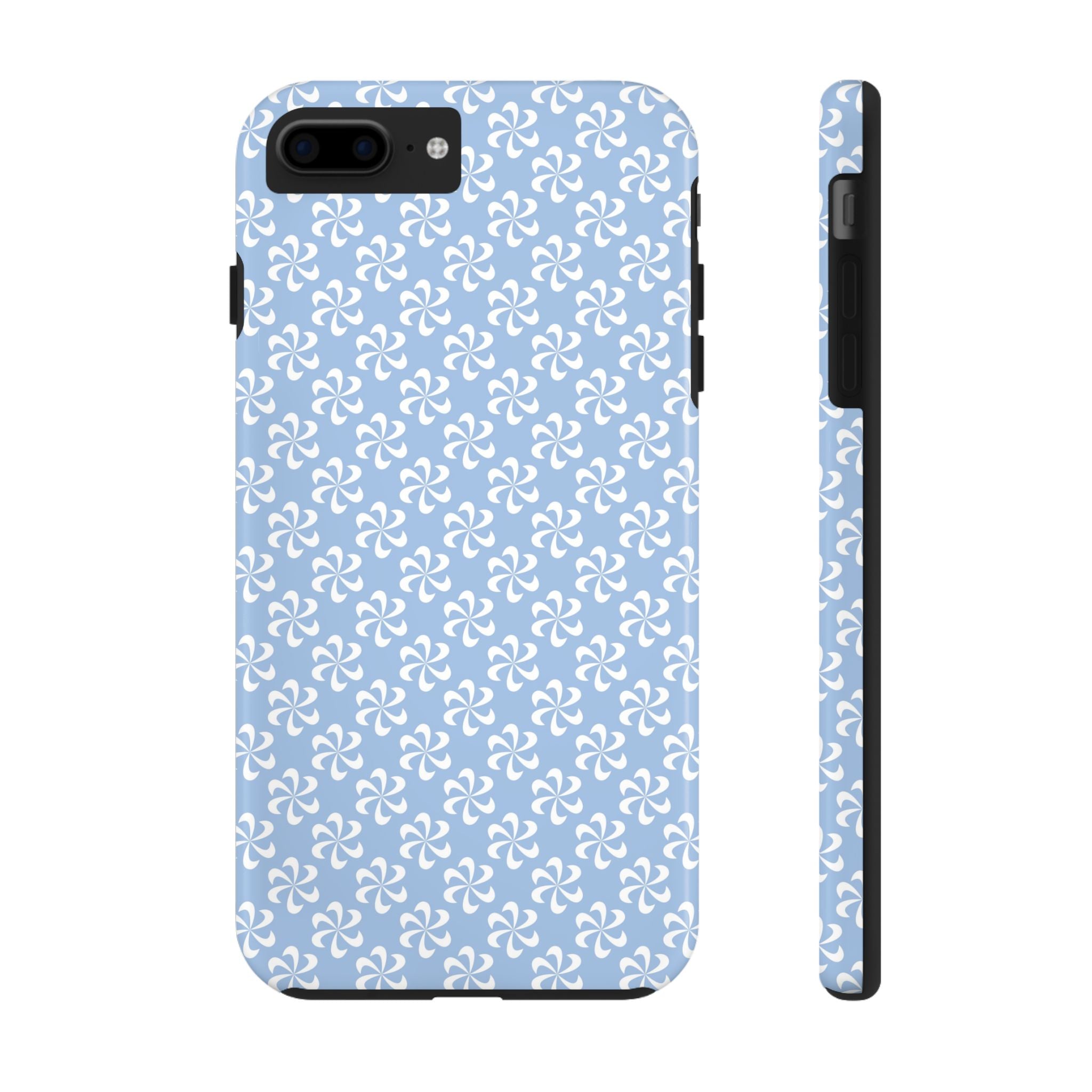 Pastel Blue & White Fan Tough Mobile Phone Case