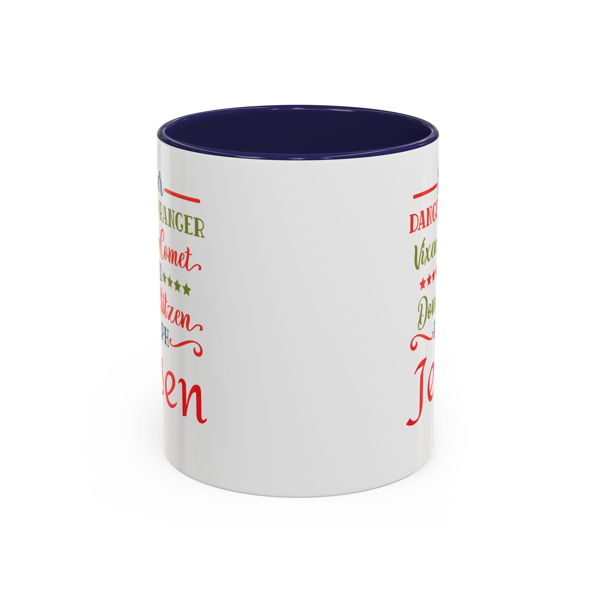 Personalized Christmas Coffee Mug | Festive Accent Mug for Holiday Cheer | Great Gift for Santa Lovers & Holiday Parties, Reindeer