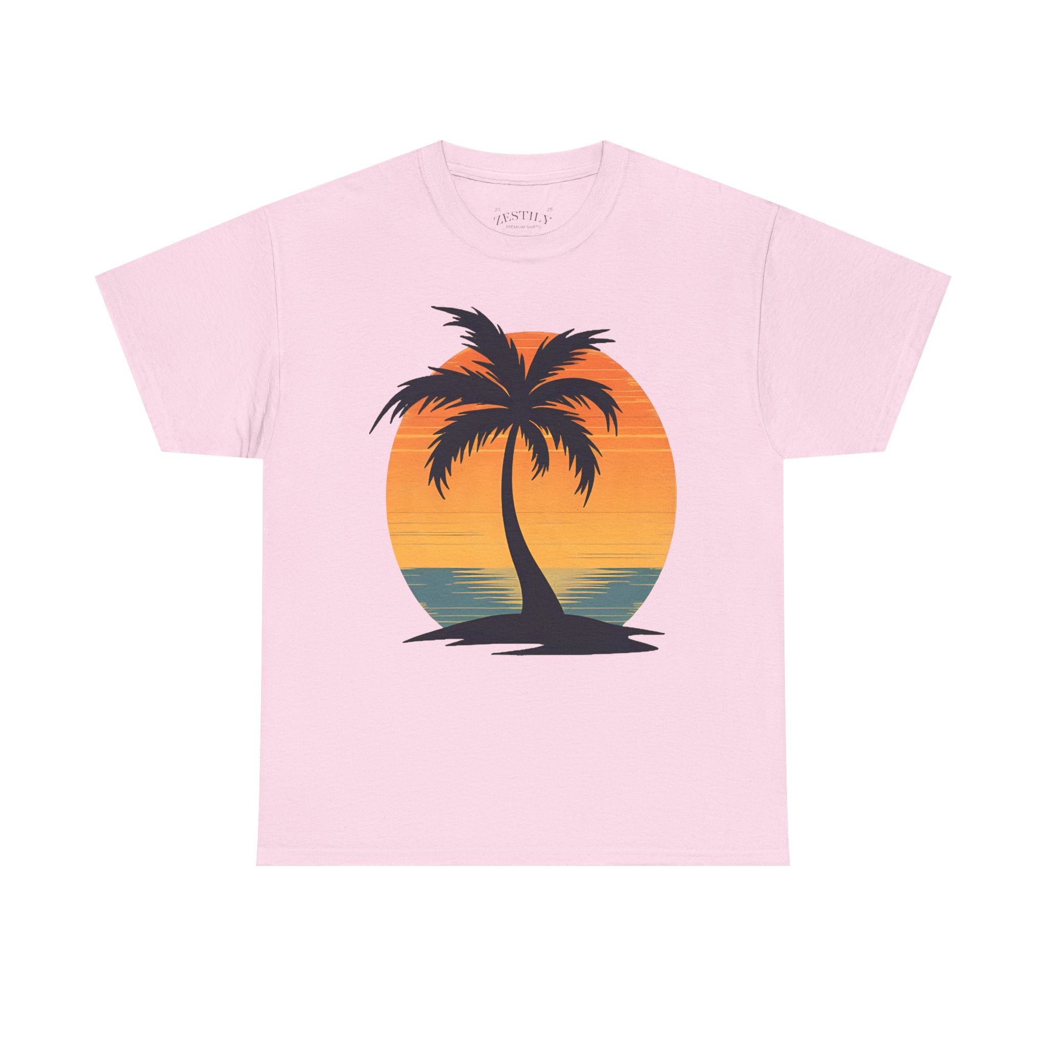 T-Shirt with Vintage Palm Tree Design - Summer Vibes, Relaxing Beach Life, Casual Wear, Gift for Nature Lovers