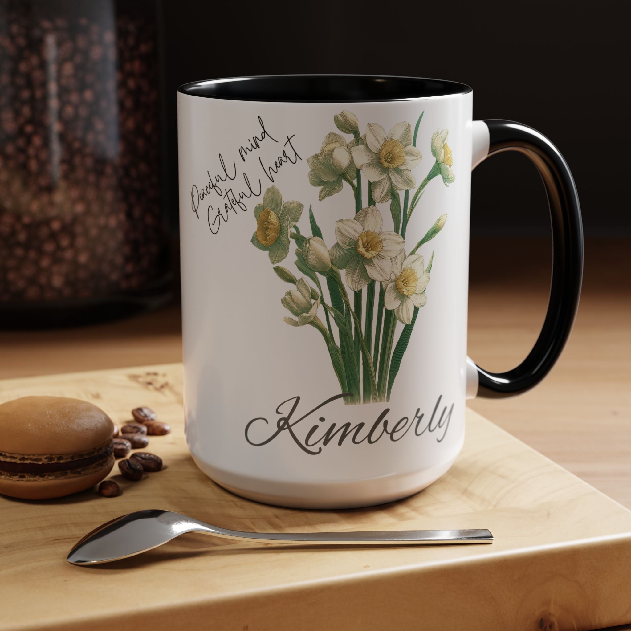 Personalized Name Birth Month Flower Coffee Mug, Perfect Gift For Holidays, Birthdays, Or Any Occasion, Birthday Mug Gift, Christmas Mug Gift