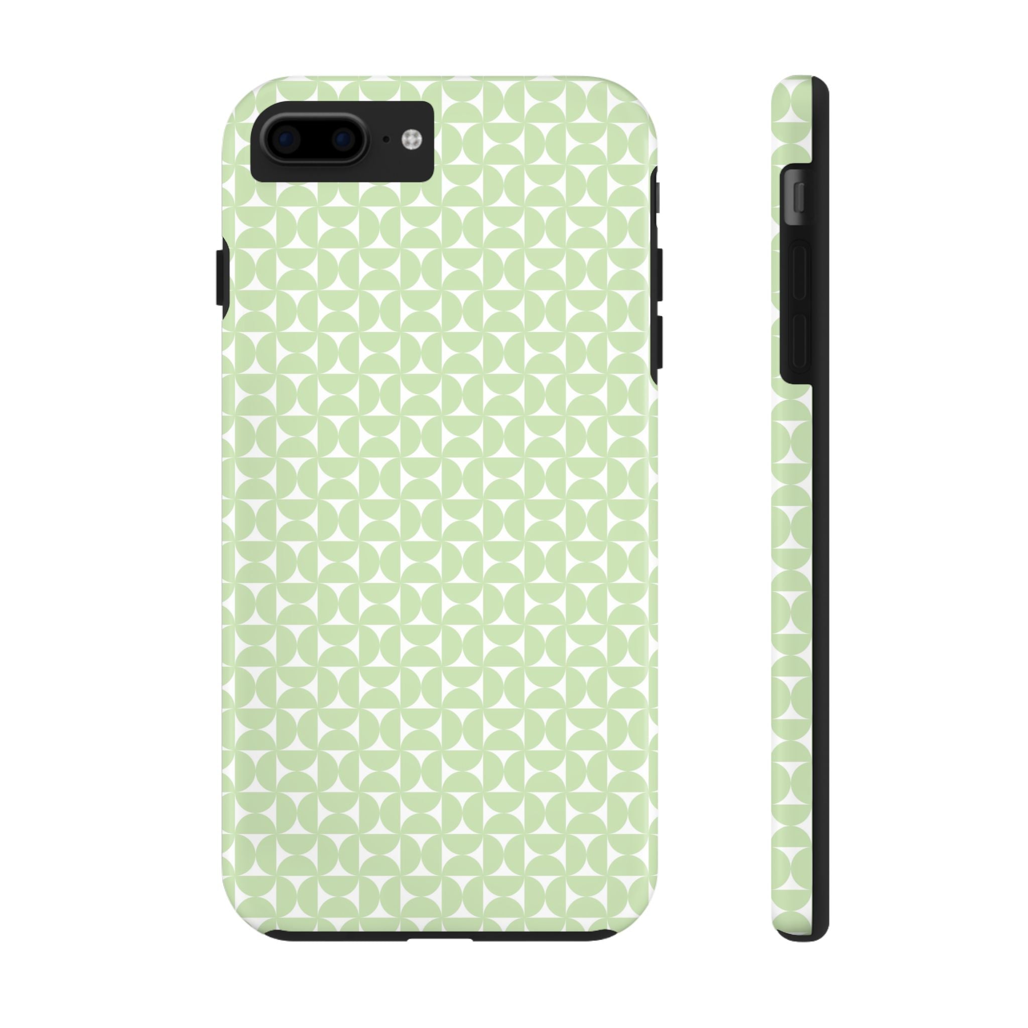Pastel Green & White Tough Mobile Phone Case