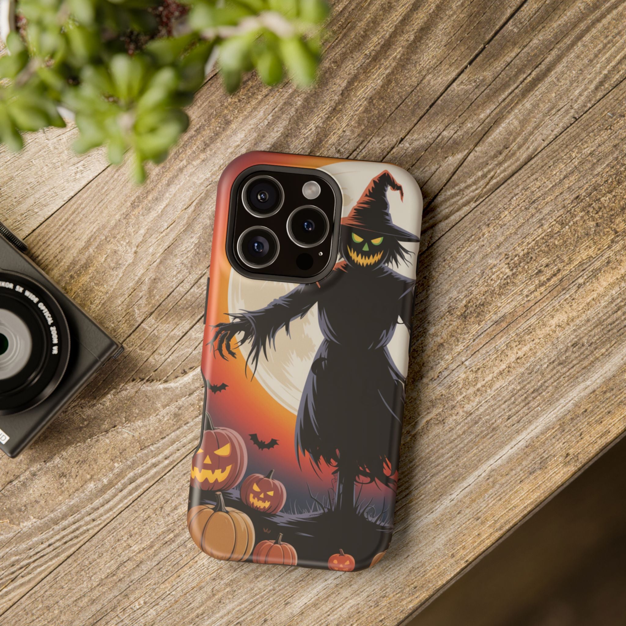 Halloween Scarecrow Phone Case | Impact-Resistant, Spooky, Fall Decor, Gift for Halloween Lovers, Autumn Phone Cover