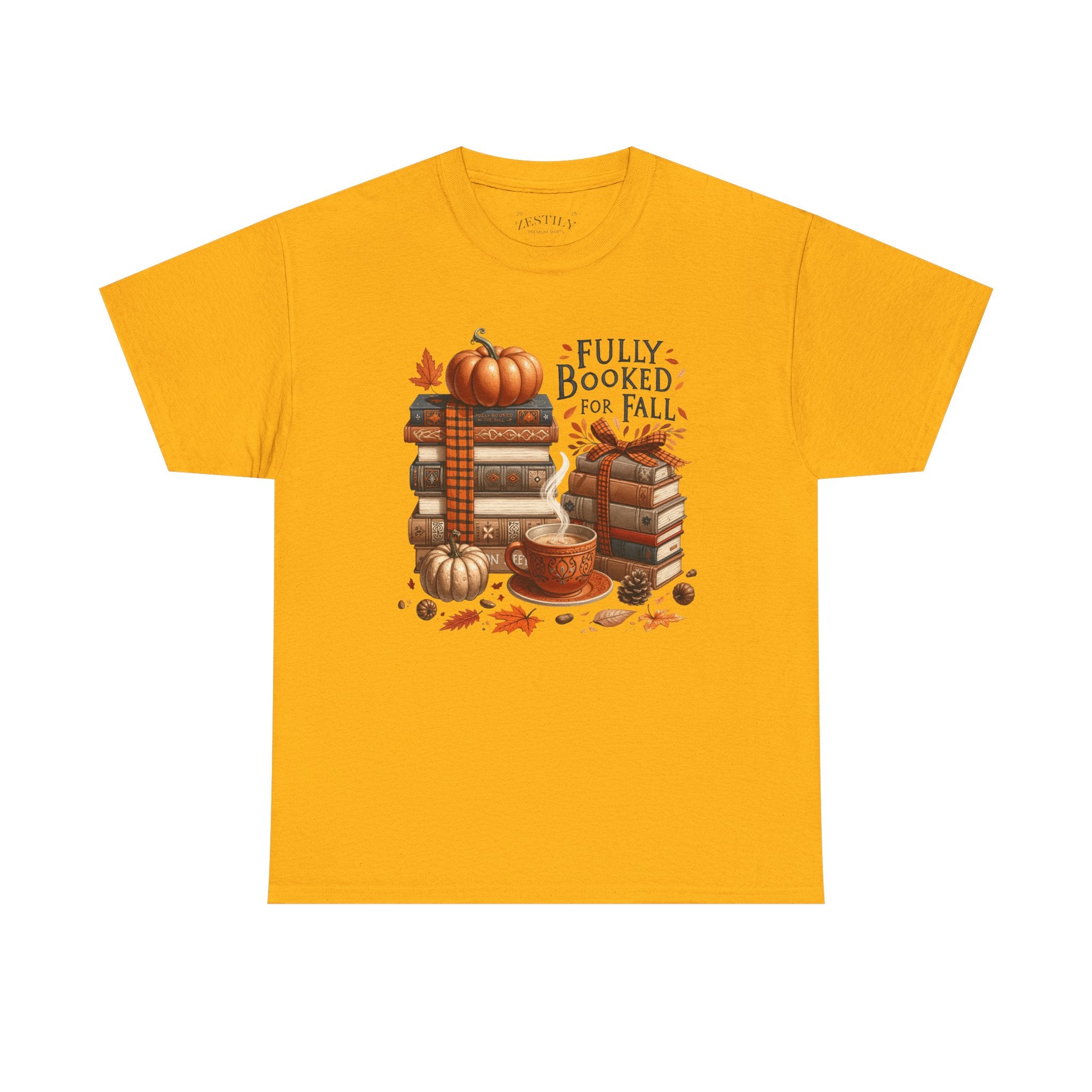 Cozy Autumn Book Lover Tee, Fully Booked for Fall Shirt, Fall Fashion, Gift for Bookworms, Thanksgiving Apparel, Reading T-Shirt