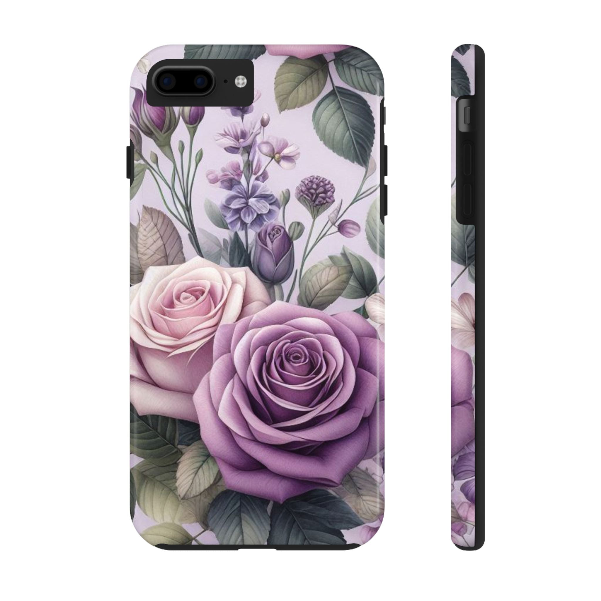 Purple & Pink Roses Tough Mobile Phone Case