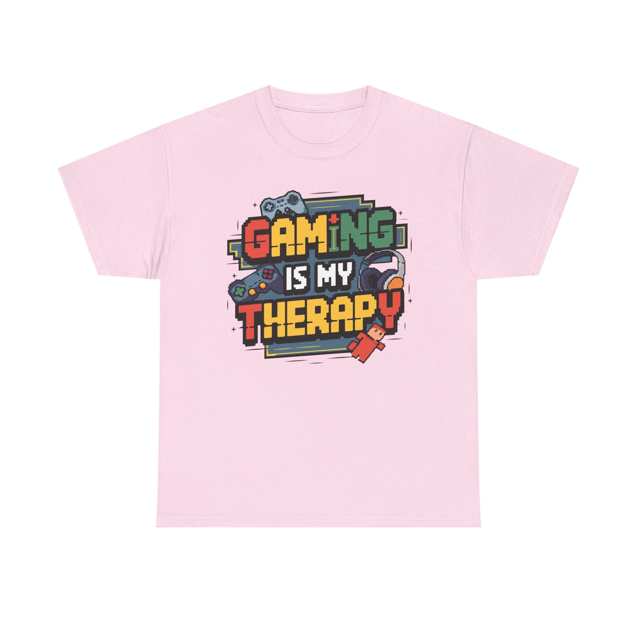 Gaming Is My Therapy Heavy Cotton Tee Perfect Gift for Gamers T-Shirt