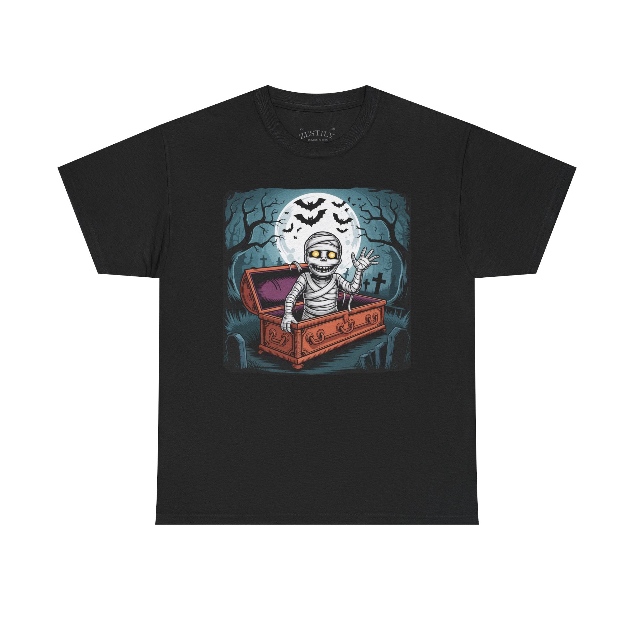 Spooky Mummy Tee for Halloween Lovers, Cute Graphic Tee, T-Shirt, Fun Costume Shirt, Halloween Gift Idea, Casual Wear