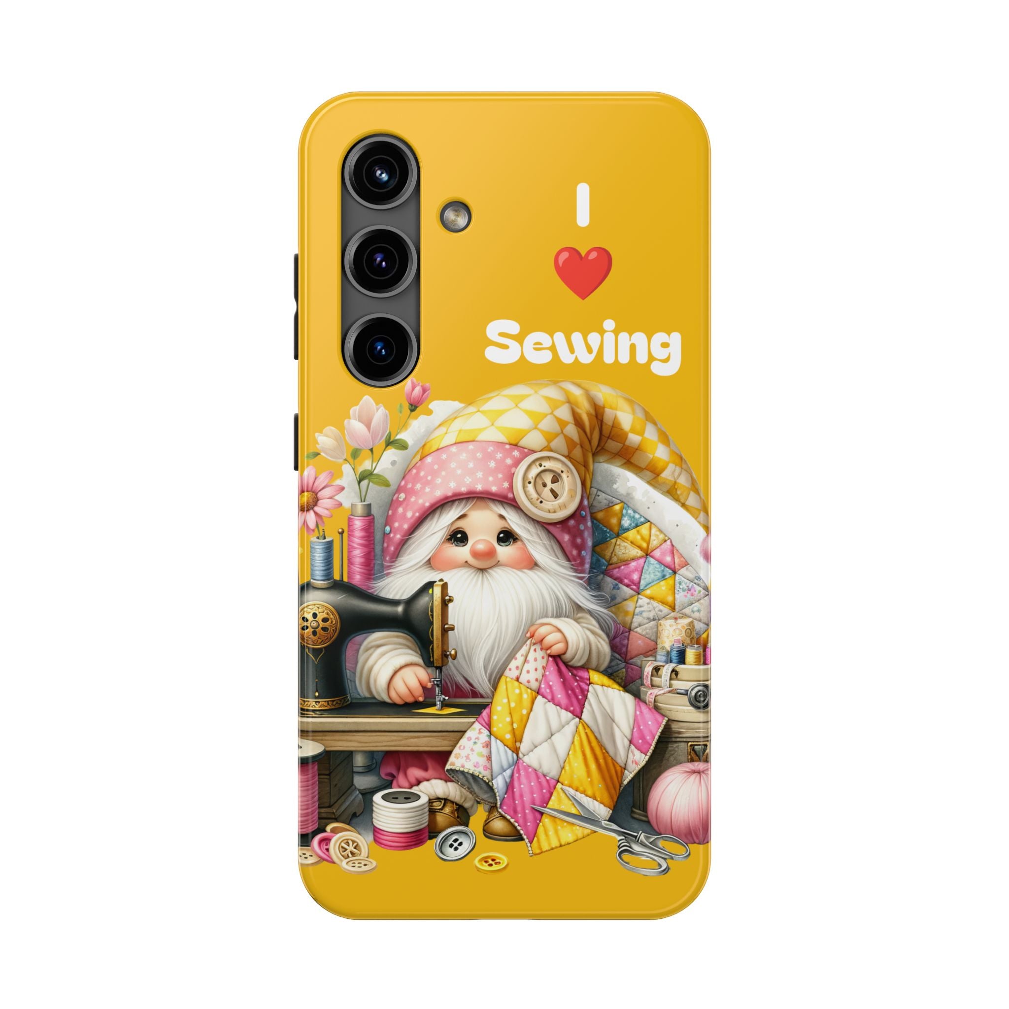 I Love Sewing Gnome Tough Mobile Phone Case