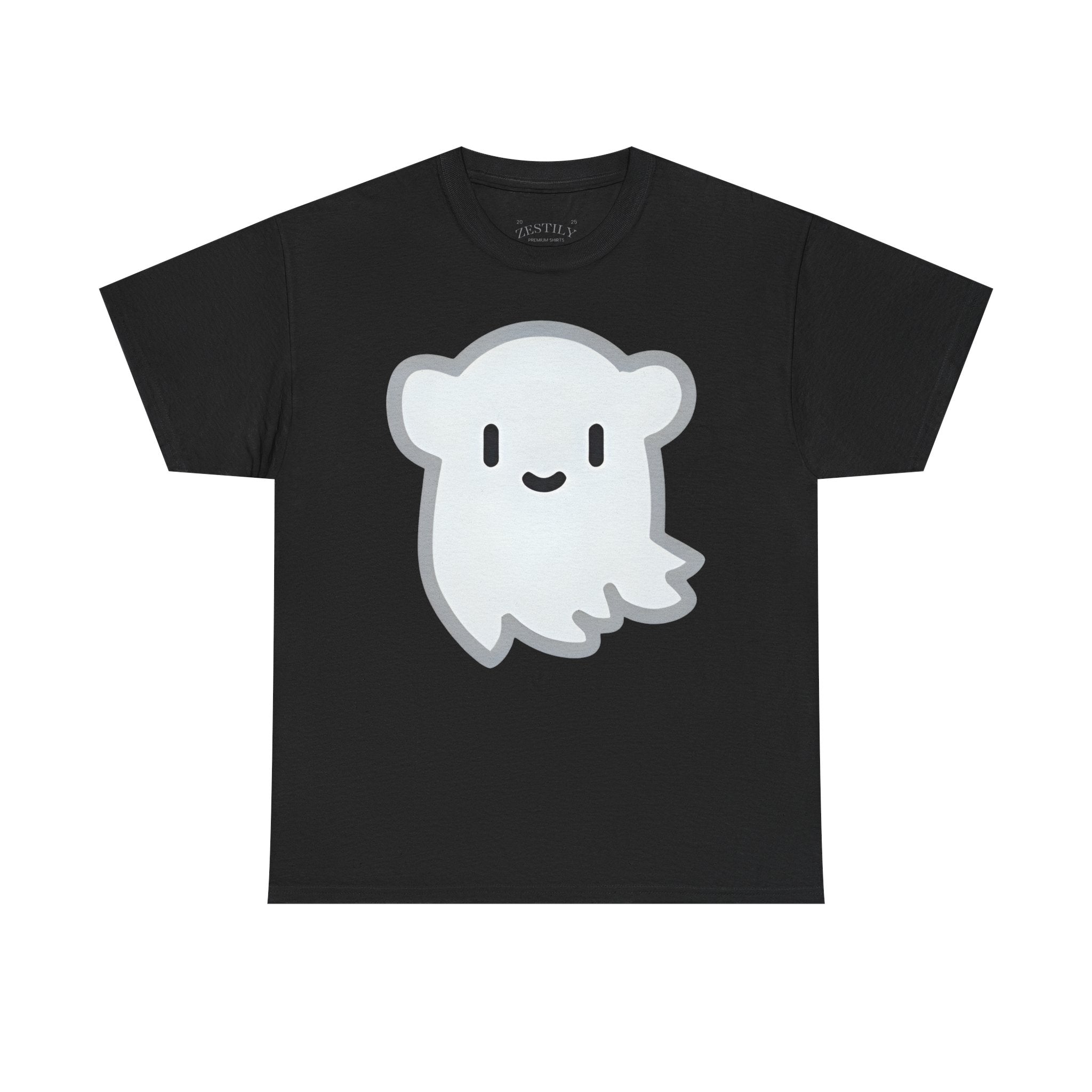 Cute Ghost Heavy Cotton Tee, Halloween Shirt, Casual T-Shirt, Cute Graphic Tee, Fall Fashion, Spooky Season Apparel