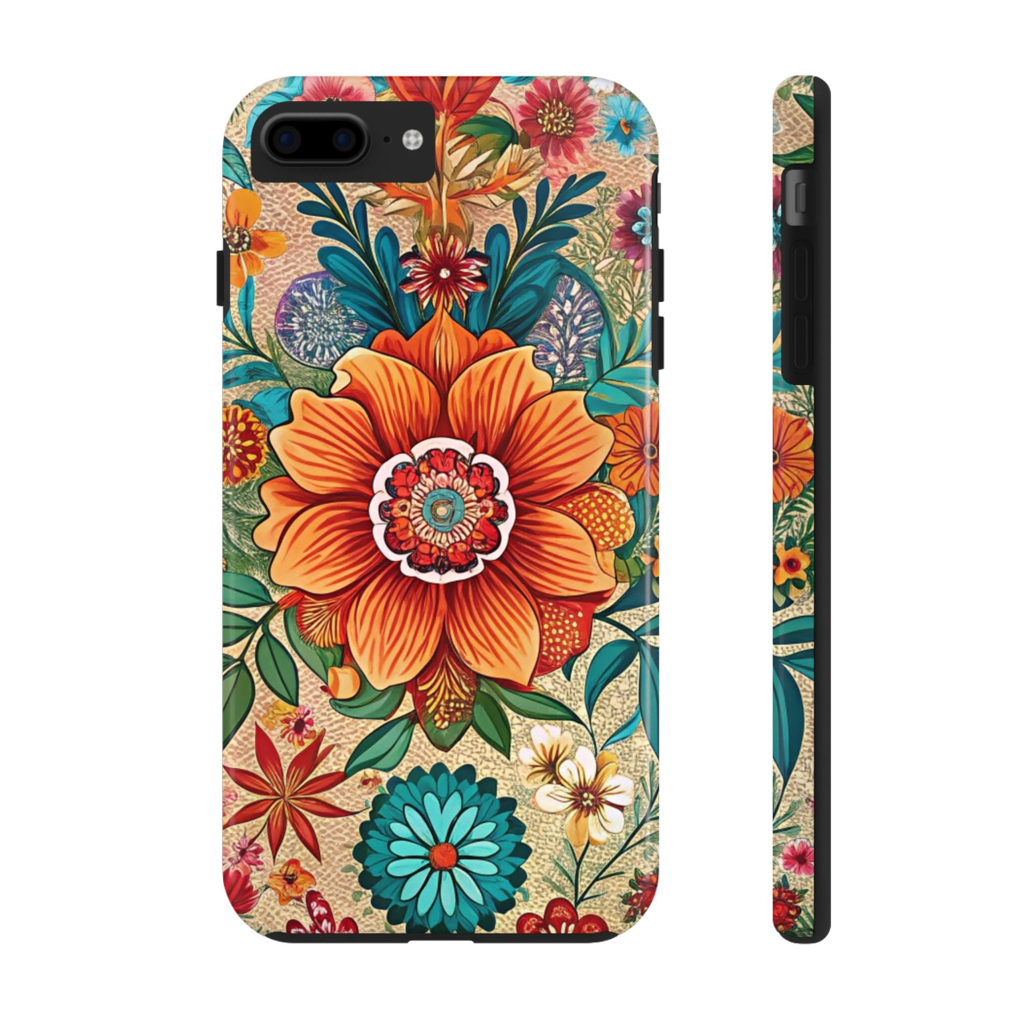 Vibrant Floral Tough Impact Resistant Phone Case Durable Protection with Colorful Design iPhone Samsung Cover