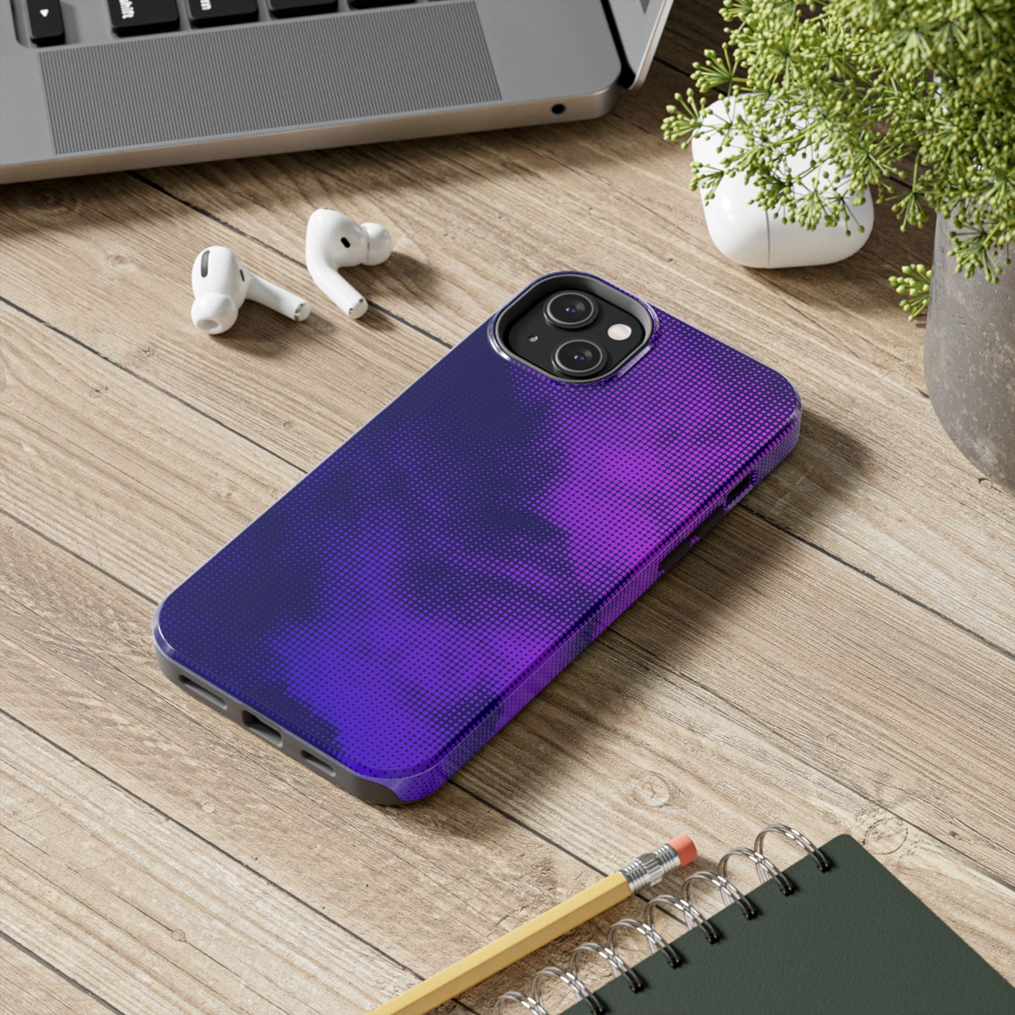 Vibrant Purple Tough Phone Case - Stylish Protection for Your Device