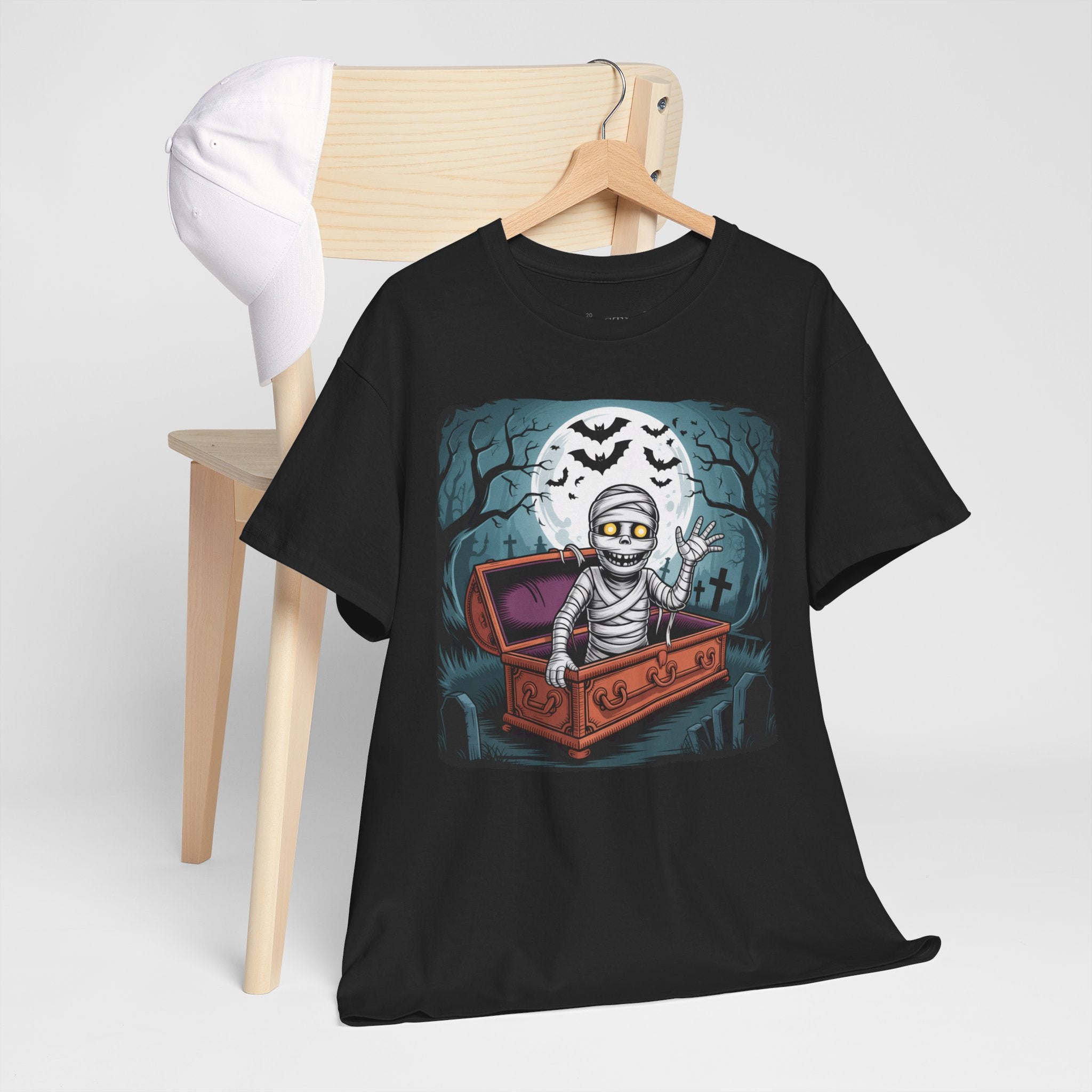 Spooky Mummy Tee for Halloween Lovers, Cute Graphic Tee, T-Shirt, Fun Costume Shirt, Halloween Gift Idea, Casual Wear