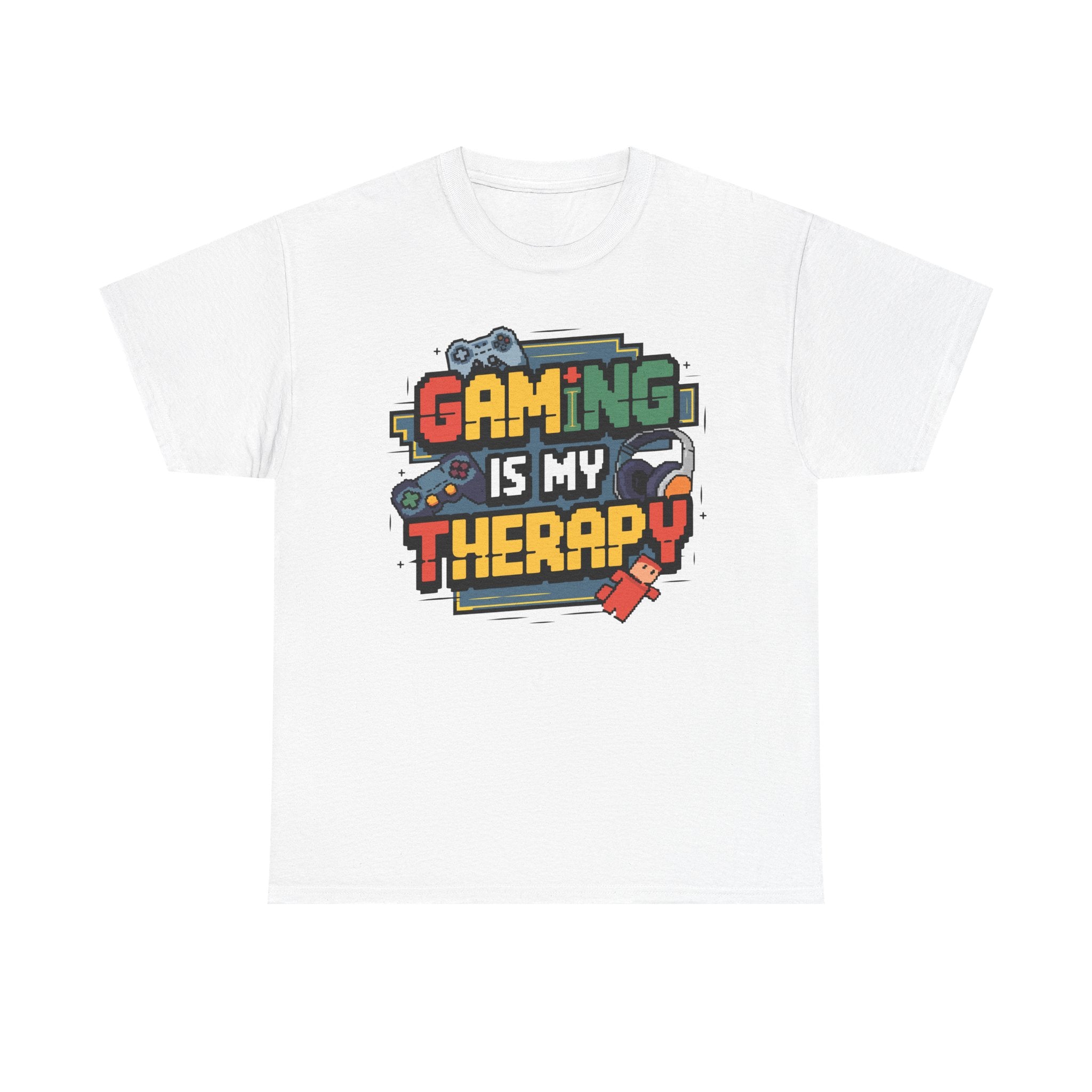 Gaming Is My Therapy Heavy Cotton Tee Perfect Gift for Gamers T-Shirt