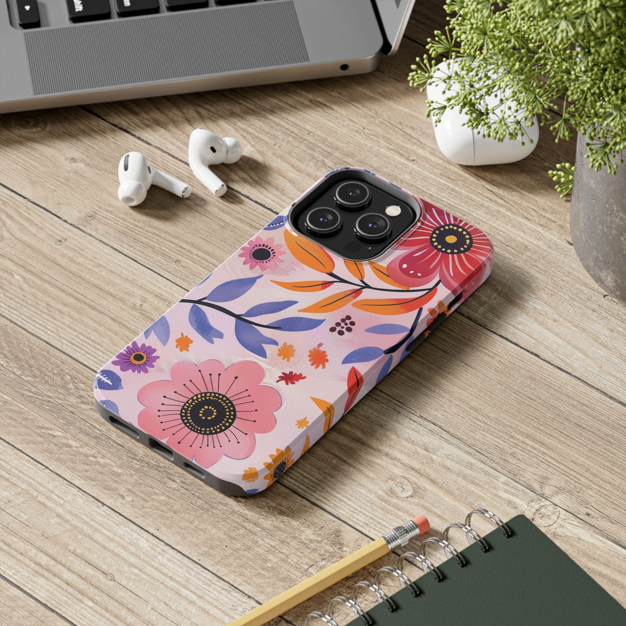 Botanical Vibrant Floral Impact Resistant Tough iPhone Samsung Case Stylish & Durable Protection