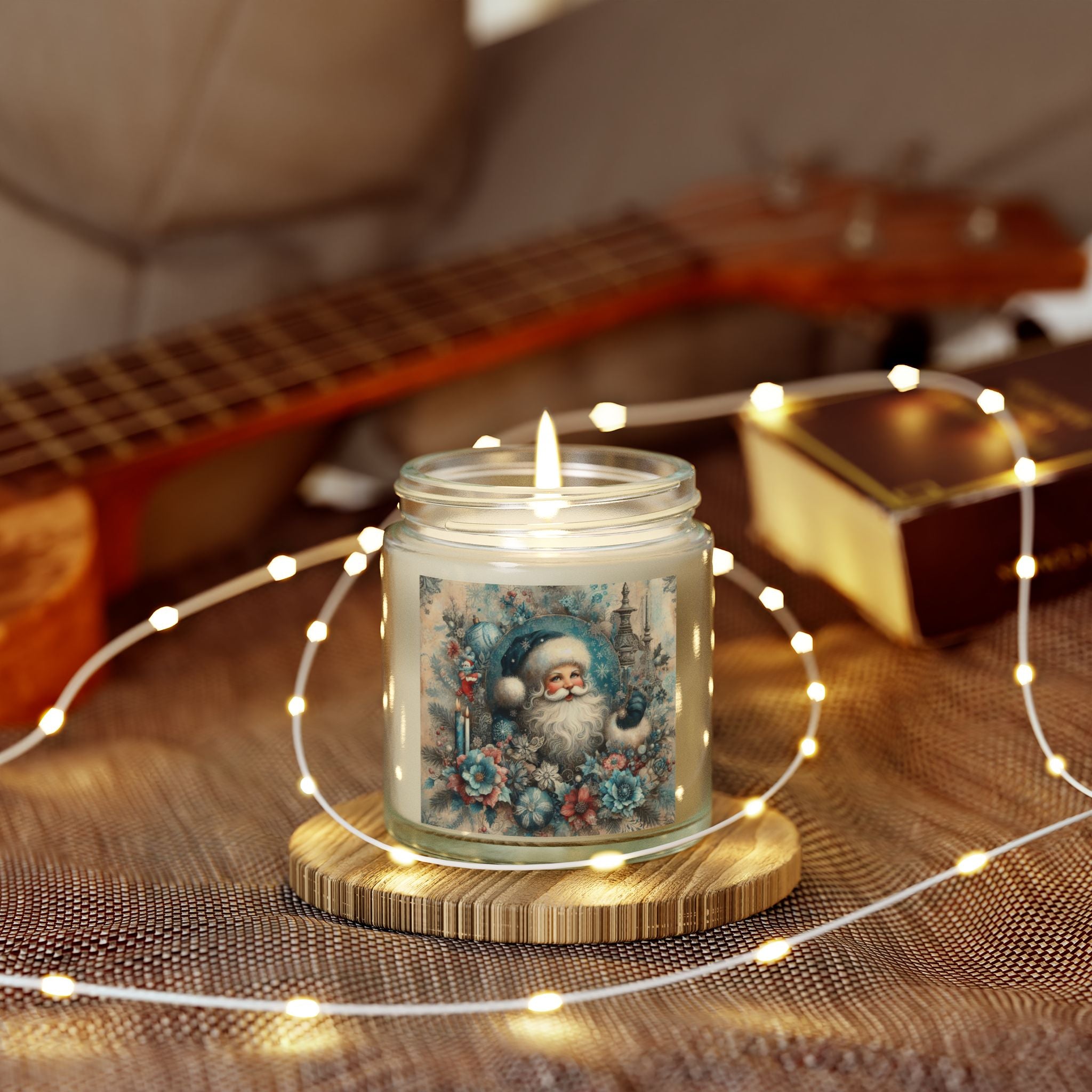 Lavender Scented Christmas Candle - Coconut Apricot Wax (4oz, 9oz)