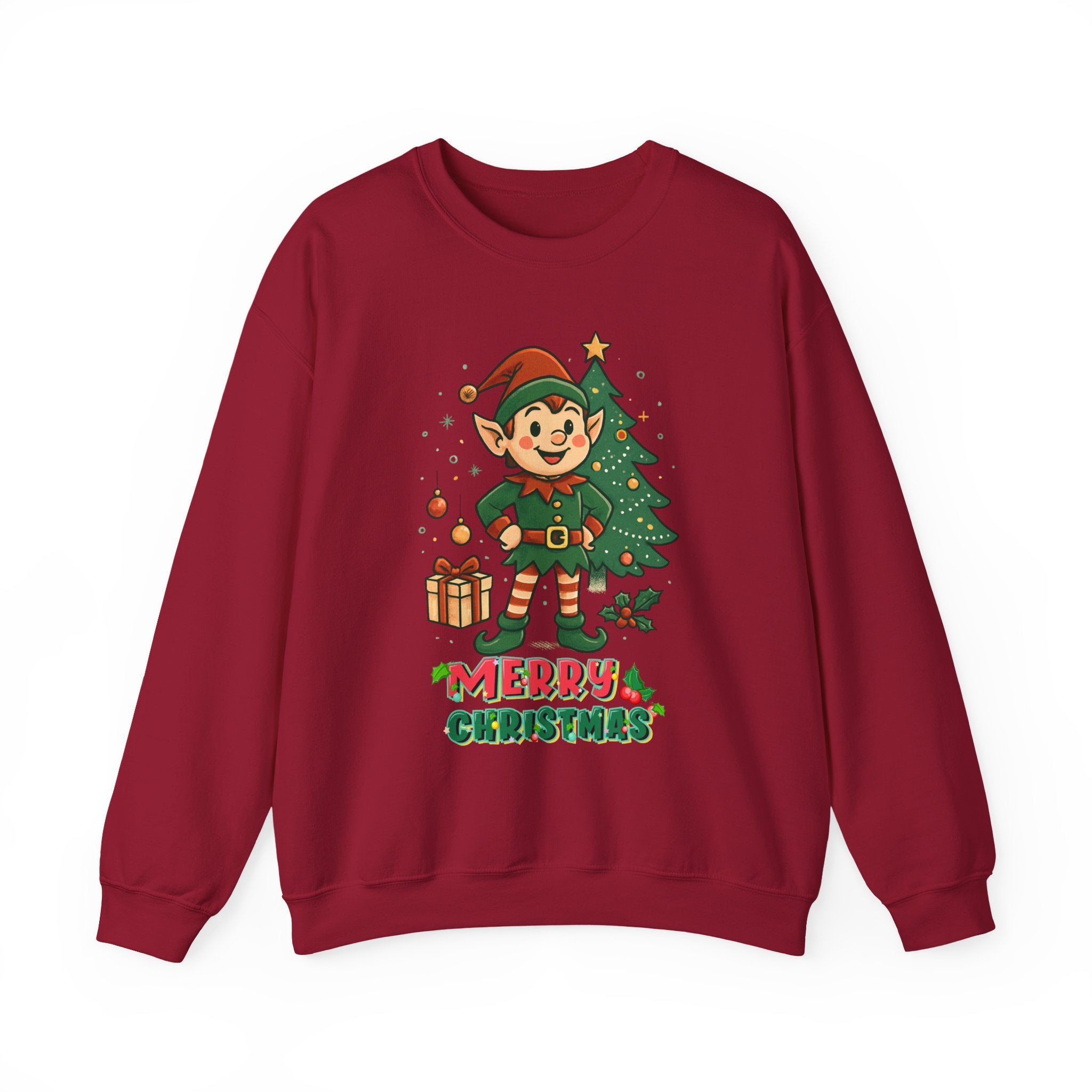 Merry Christmas Elf Sweatshirt | Holiday Sweatshirt, Crewneck, Festive Apparel, Gift for Him/Her, Cozy Winter Wear