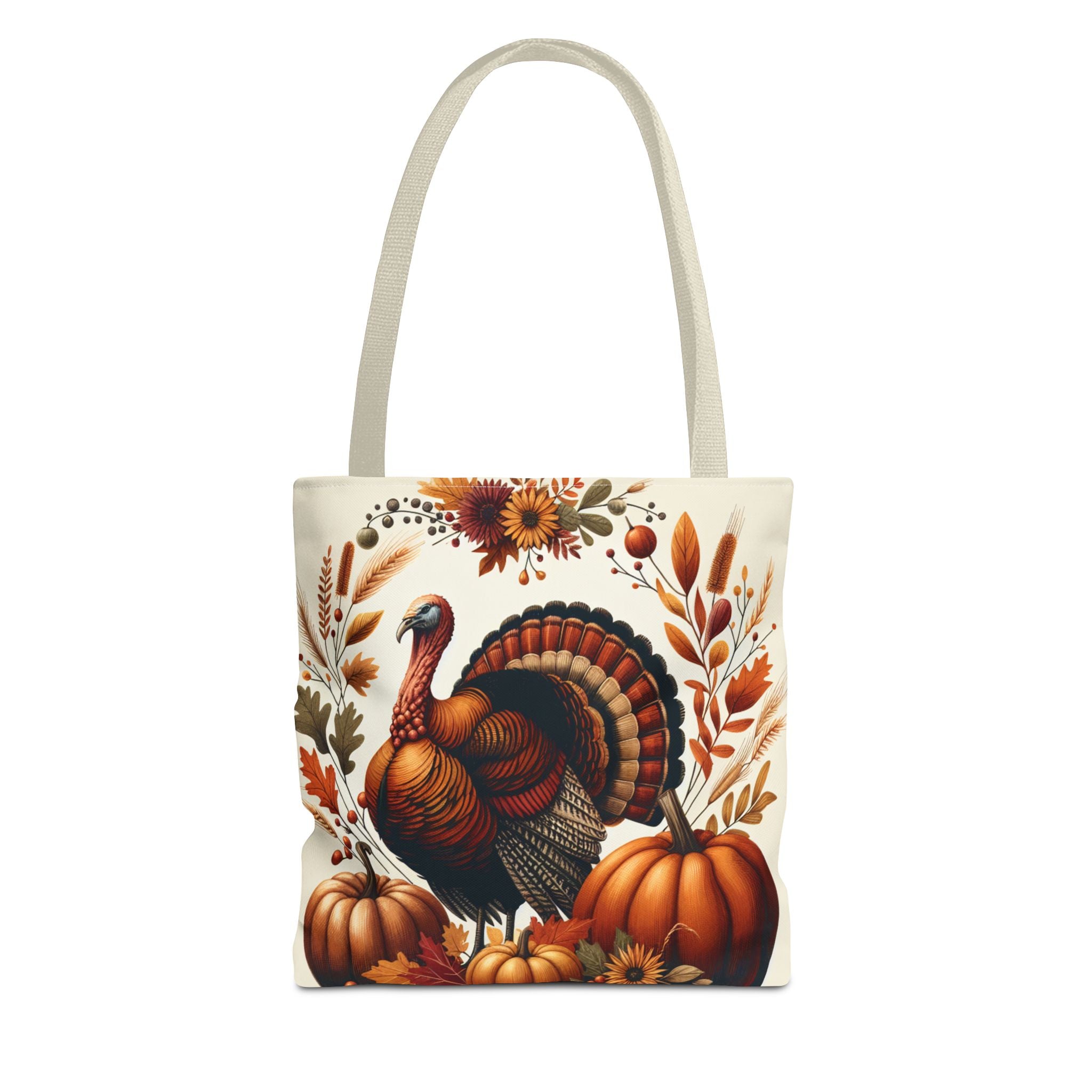 Festive Thanksgiving Tote Bag, Fall Decor Bag, Turkey Design Carryall, Autumn Vibes Shopper, Harvest Gift for Friends