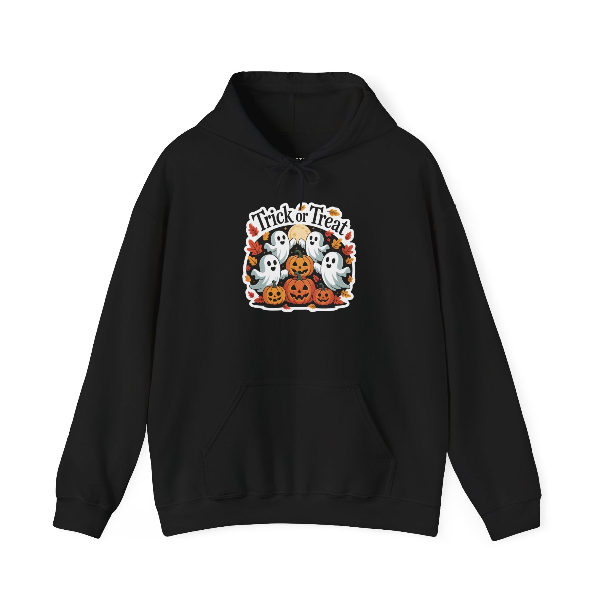 Halloween Trick or Treat Hoodie, Cozy October Apparel, Ghosts and Pumpkins Sweatshirt, Fall Celebration Clothing, Halloween Gift