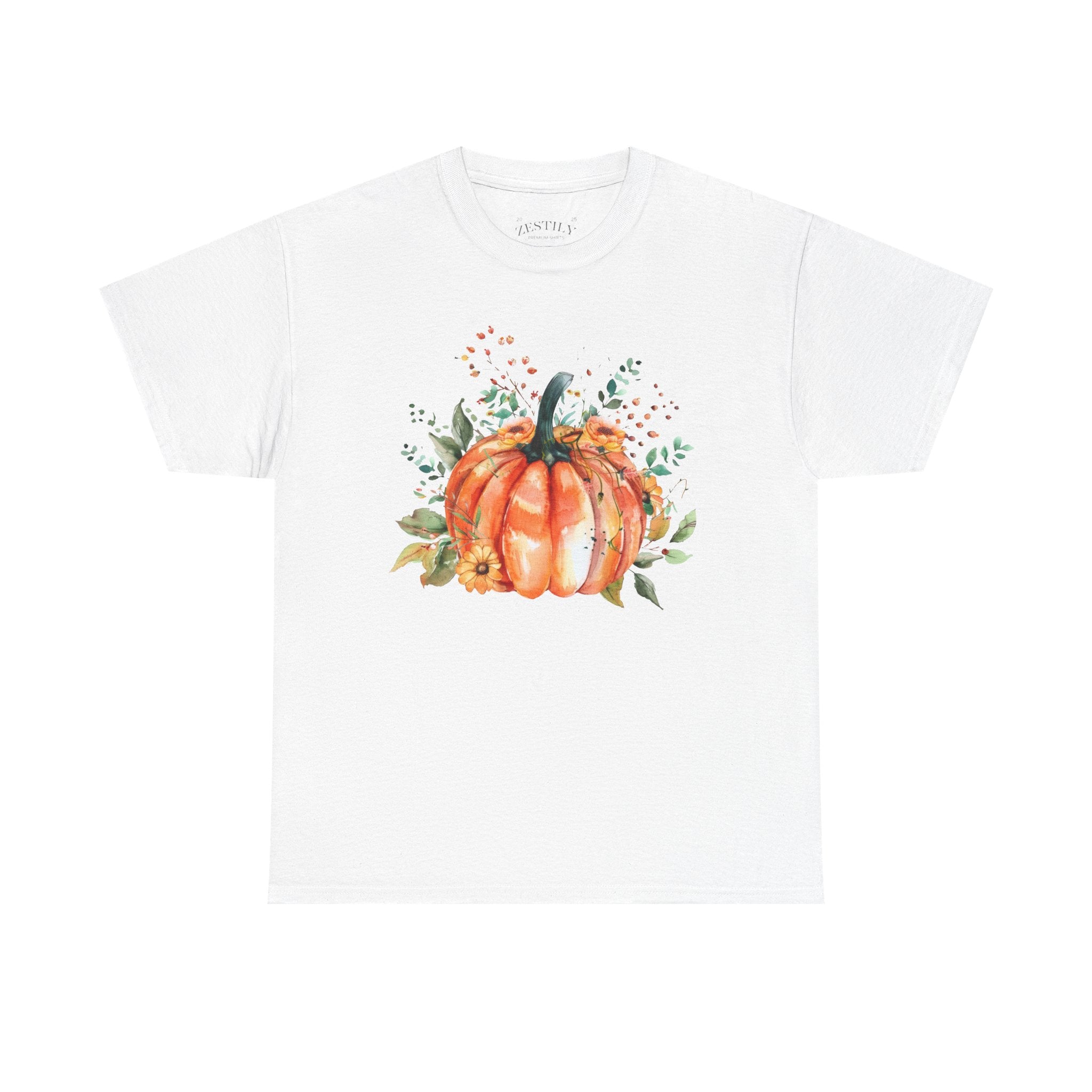 Autumn Pumpkin Tee, Fall Shirt, Harvest Graphic Tee, Thanksgiving Apparel, Seasonal Fashion