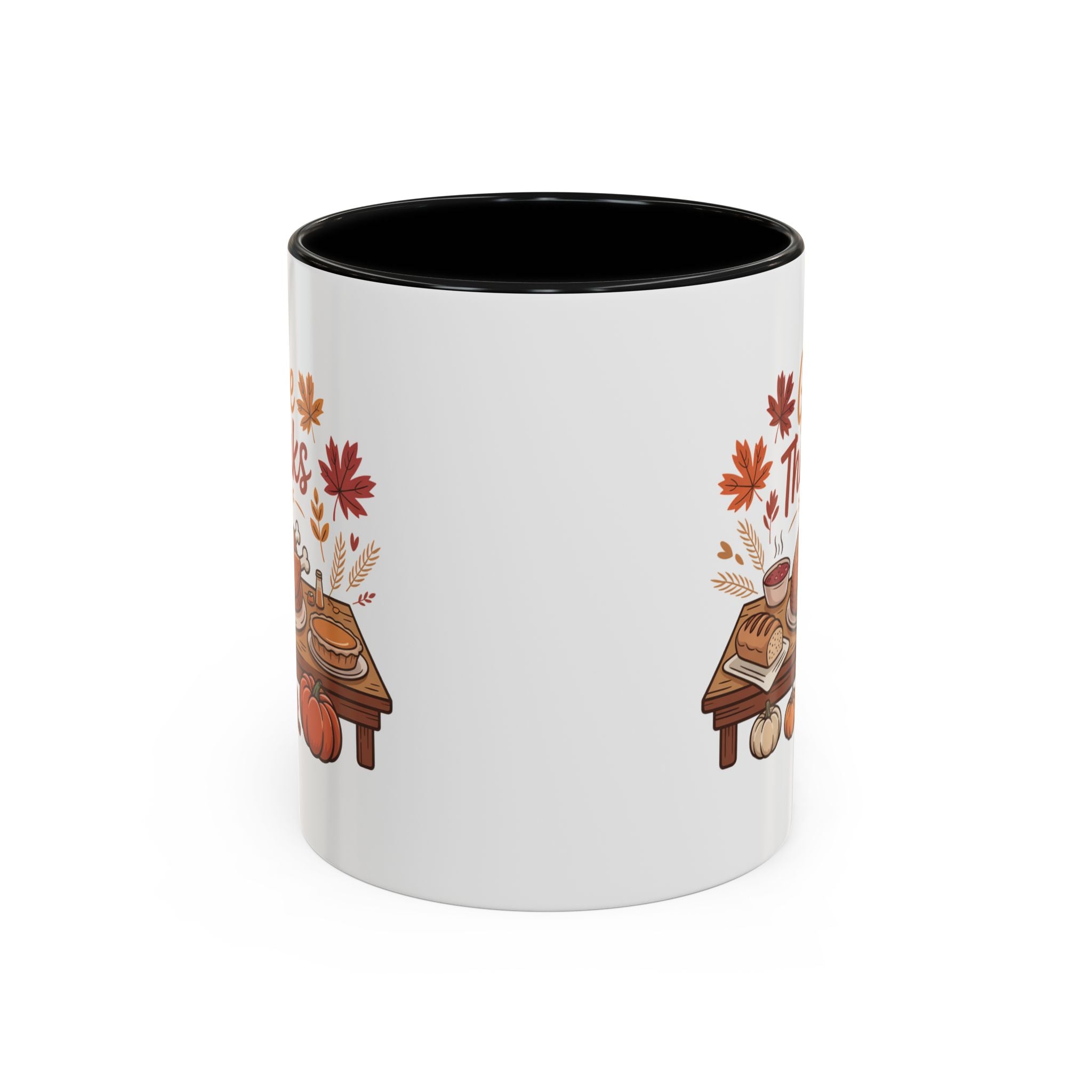 Thanksgiving Accent Coffee Mug - "Give Thanks" Design