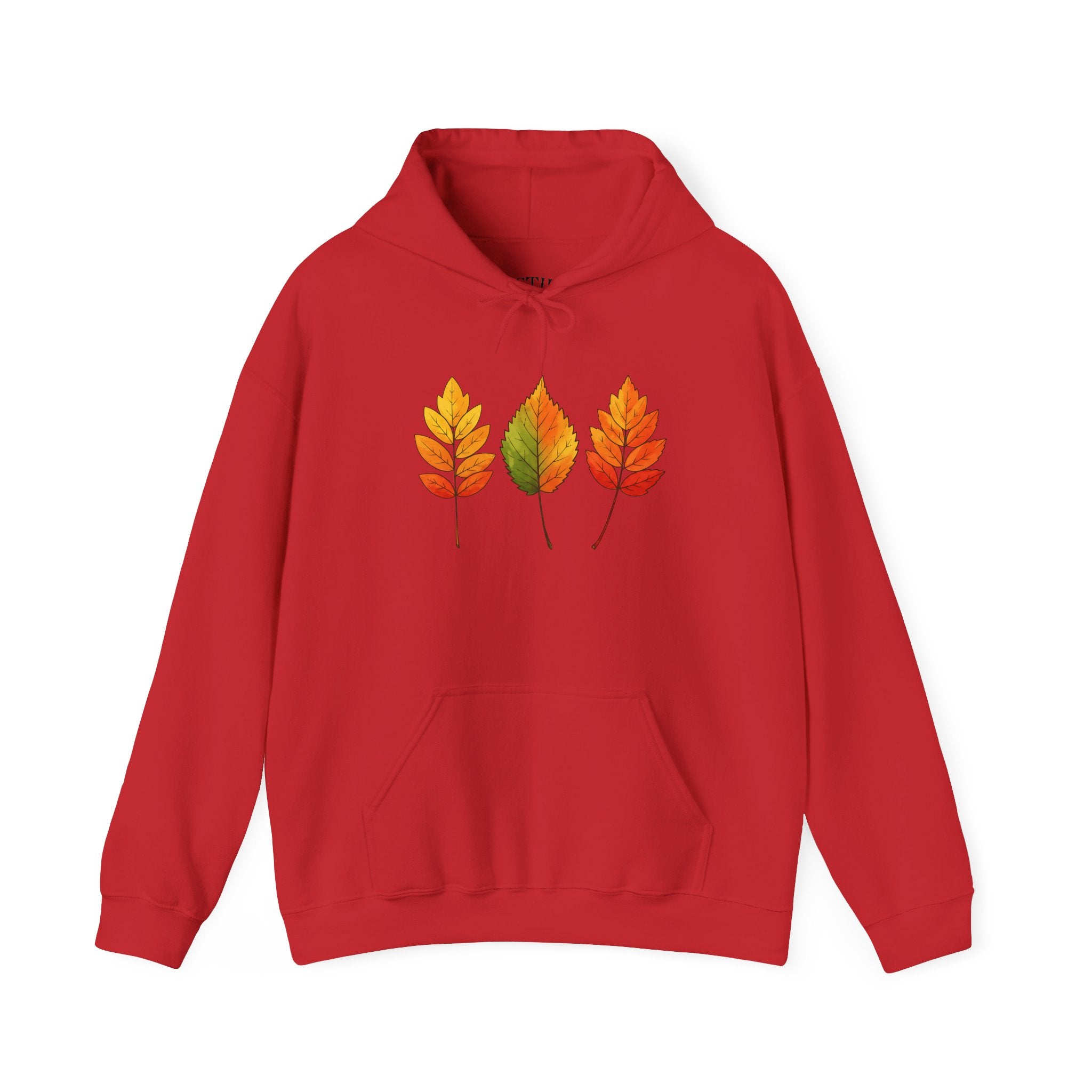 Autumn Leaves Hoodie, Cozy Fall Sweatshirt, Hooded Sweatshirt, Nature Inspired Apparel, Seasonal Wardrobe Essential