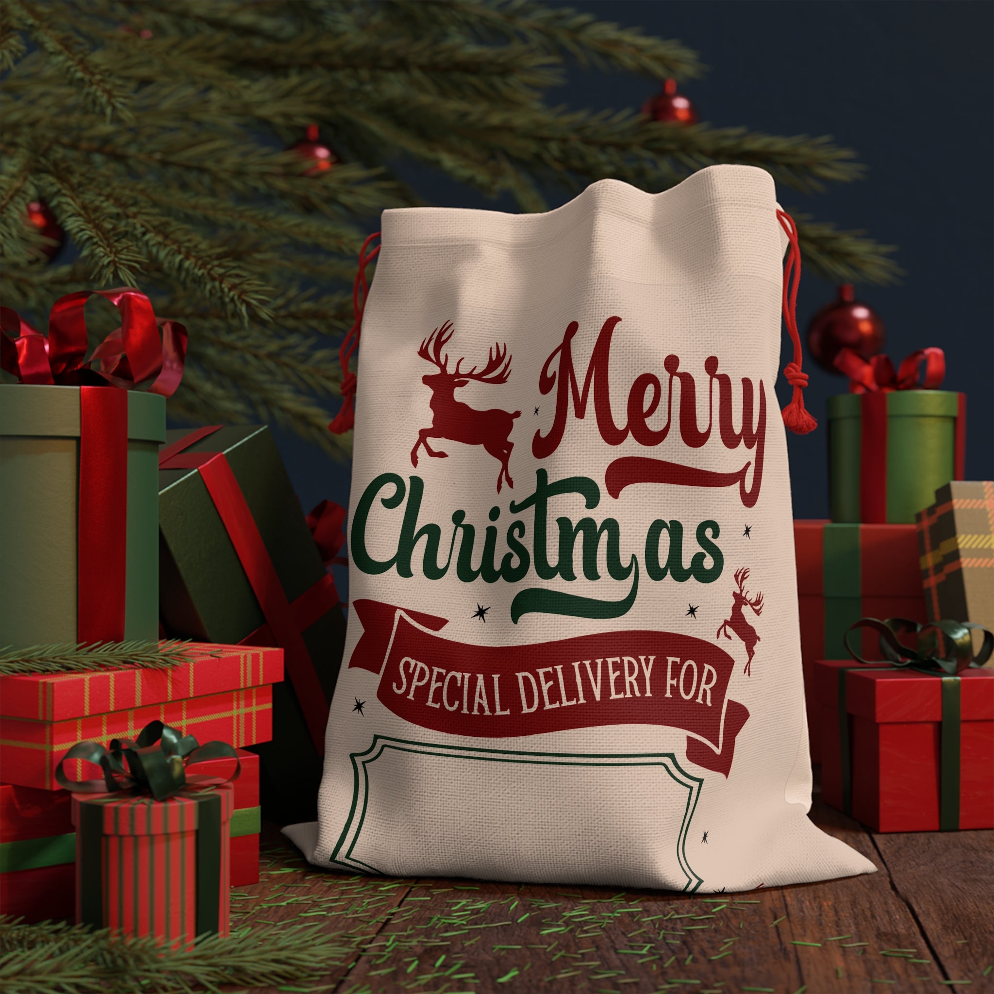 Merry Christmas Special Delivery Gift Bag Personalized