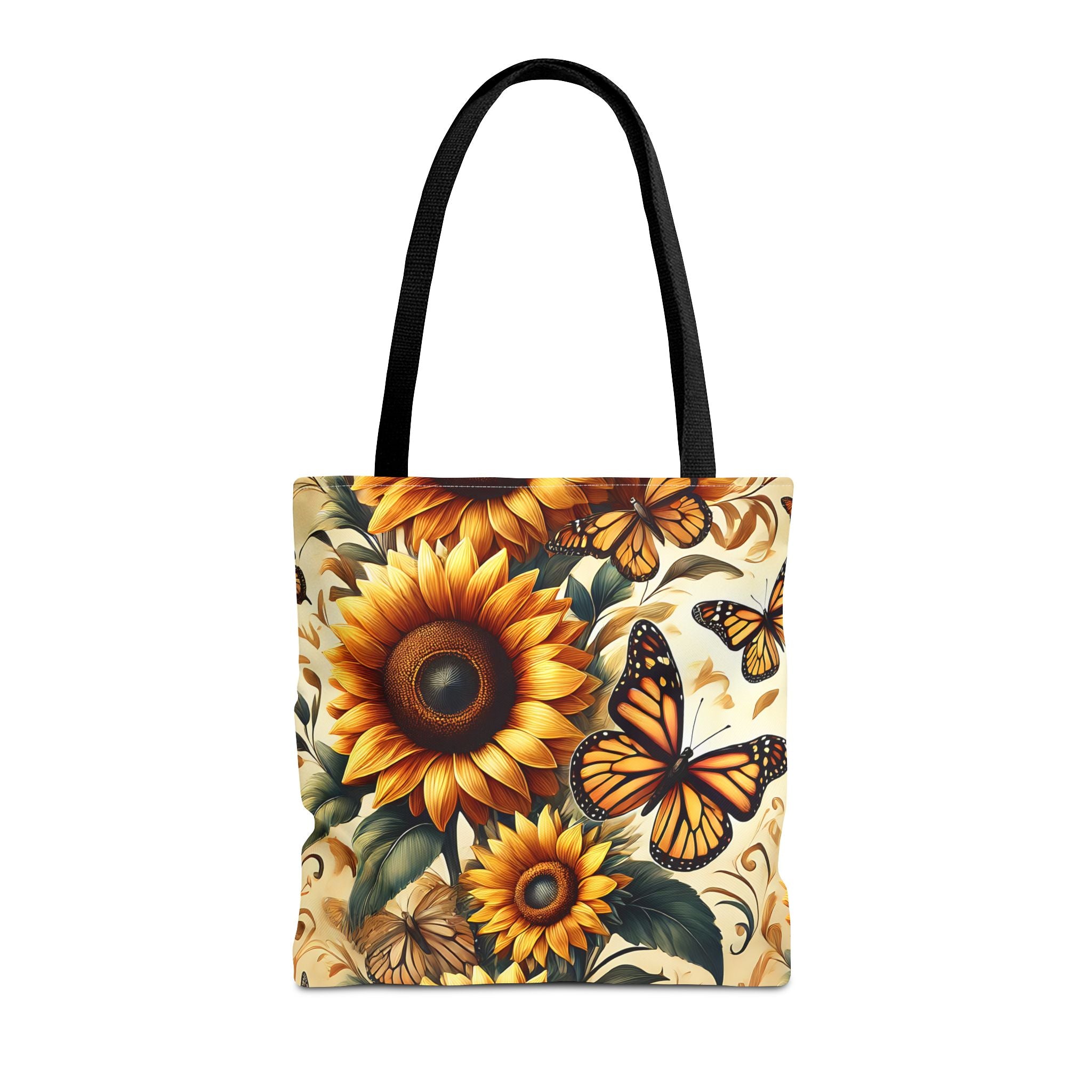 Butterflies & Sunflowers Floral Tote Bag